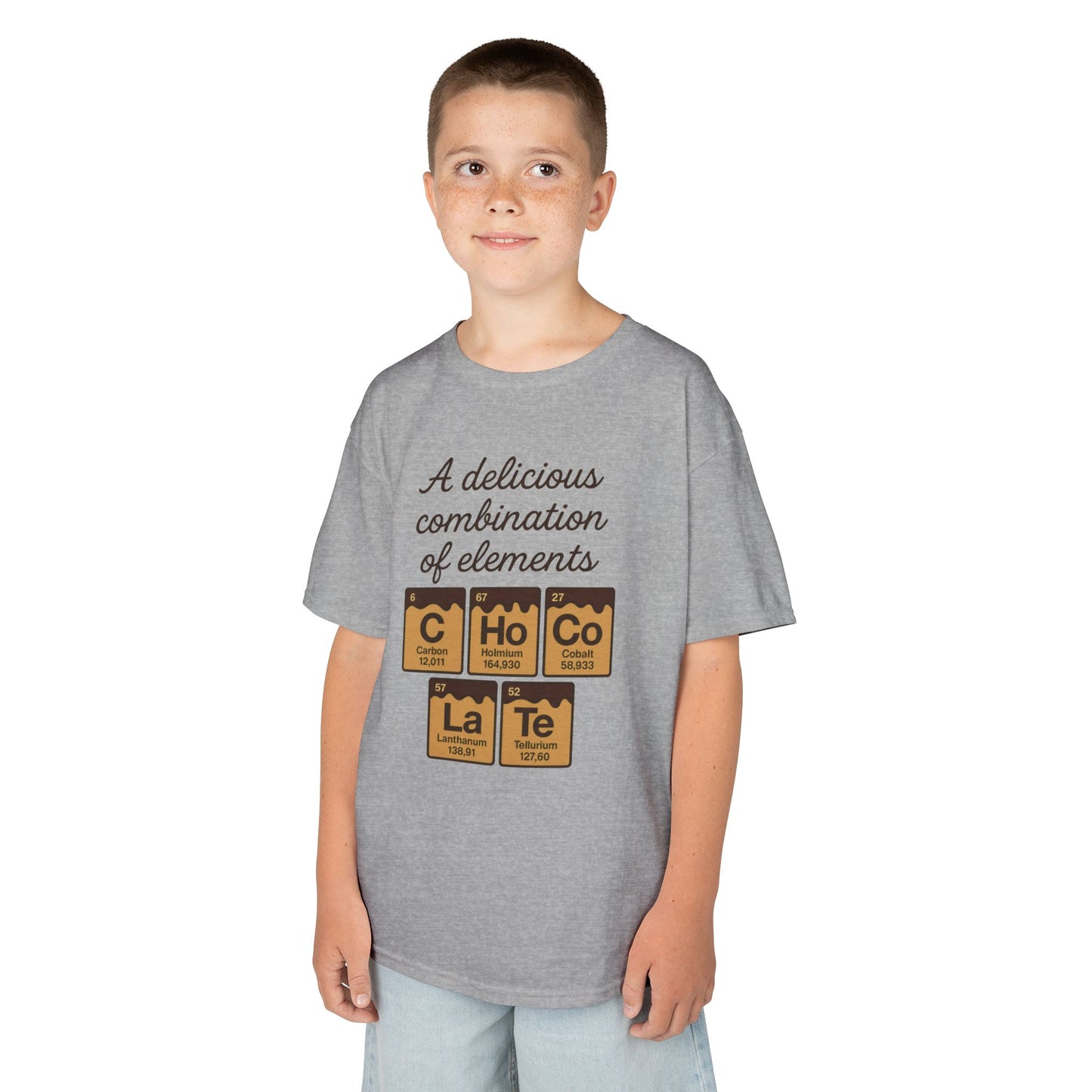 Funny Chocolate Science Young Girl T-Shirt, Choco-LaTe Element Shirt, Sweet Science Gift, Children's Gift, Birthday Party