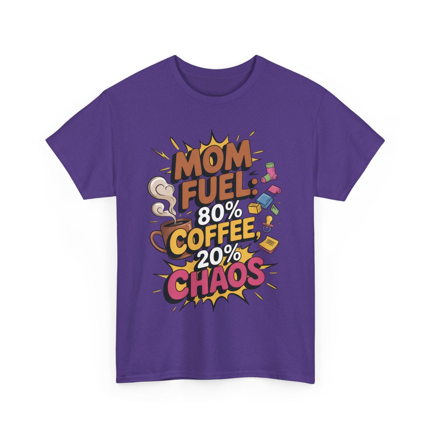 Funny Mom Fuel Coffee Tee, Gifts for Moms, Mother's Day Gift, Coffee Lover Shirt, T-Shirt for Coffee Loving Moms, Tired Mom Life Tee