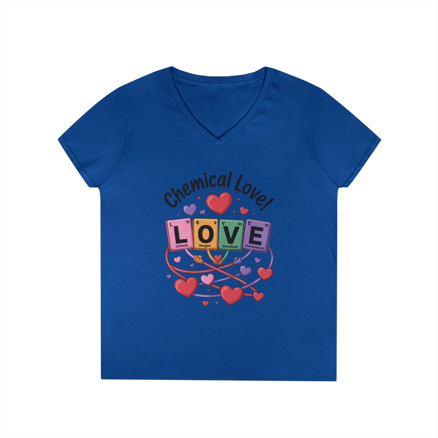 Chemical Love V-Neck T-Shirt, Cute Chemistry Shirt, Valentine's Day Gift, Science Lover Apparel, Funny Graphic Tee
