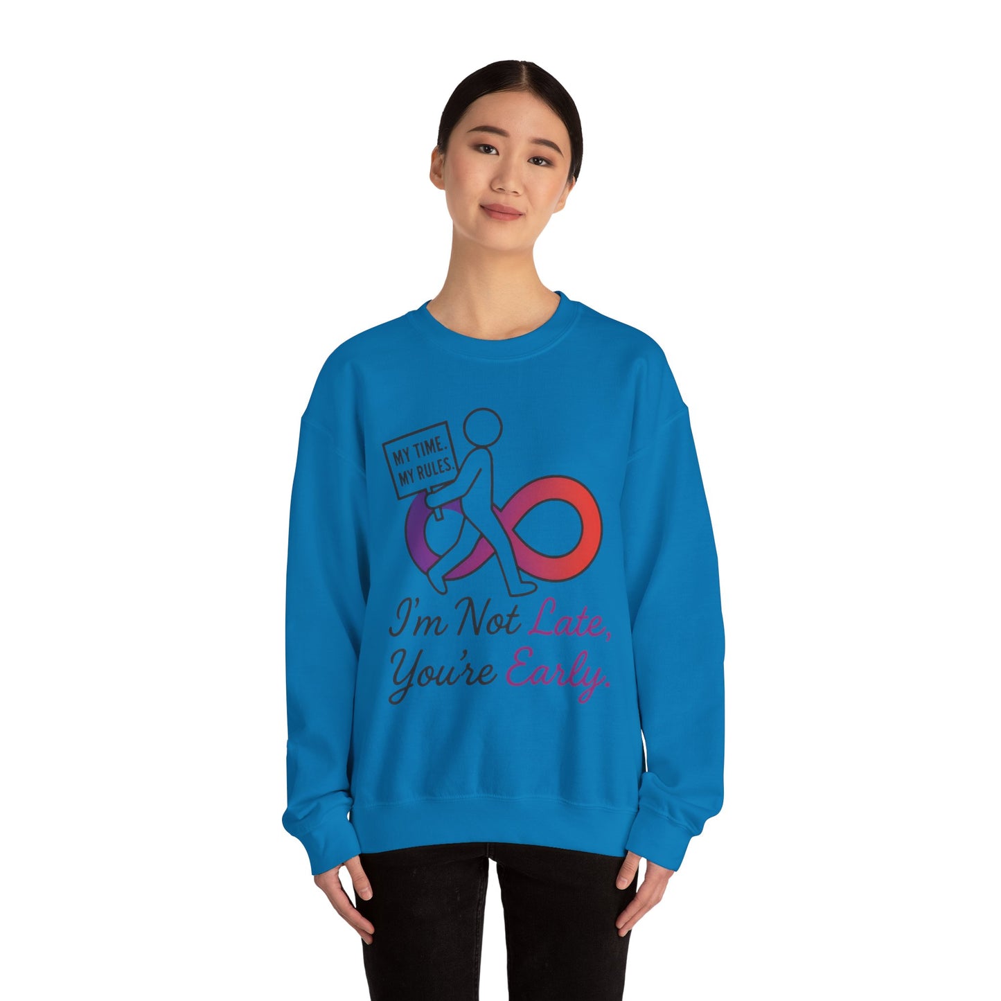 My Time, My Rules Funny Crewneck Sweatshirt, Womens Pullover, Gift for Her, Birthdays, Humor Clothing, Casual Style