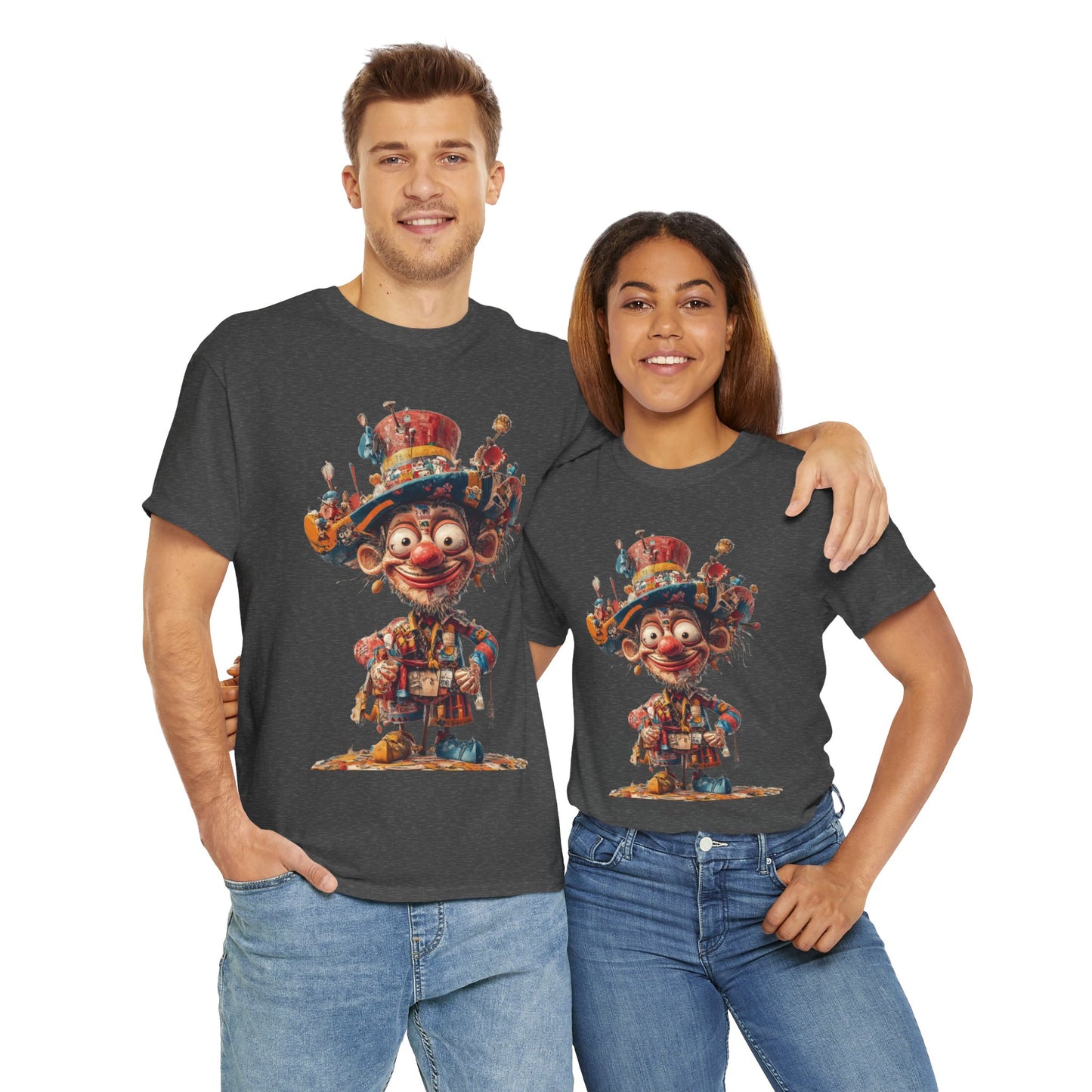 Colorful Clown T-Shirt, Funny Circus Character Graphic Tee, Whimsical Comic Style Shirt for Humor Lovers, Comedy Tee
