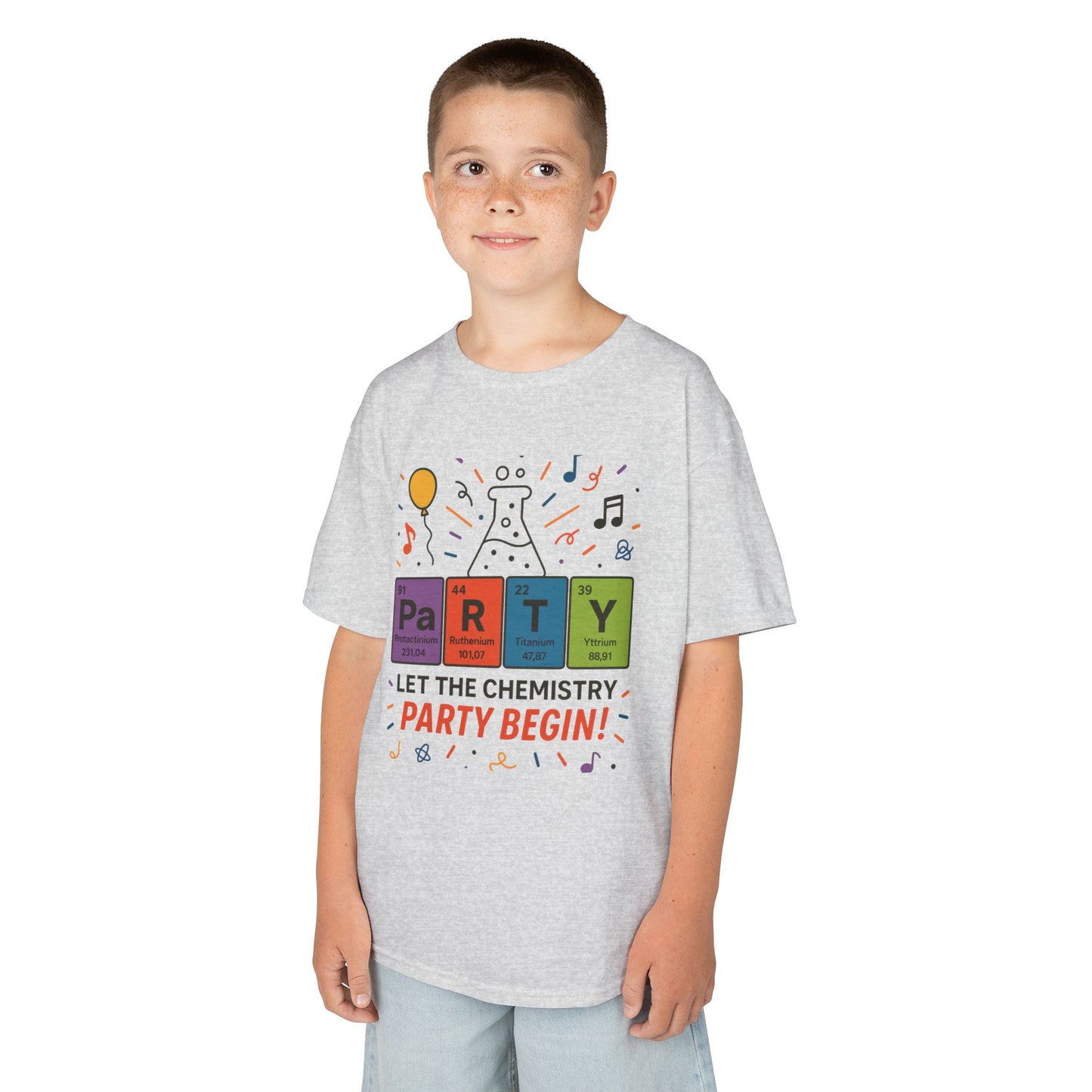 Kids' Chemistry Party T-Shirt, Periodic Table Tee, Funny Science Shirt for Boys & Girls, Science Tee, Unique Educational Apparel