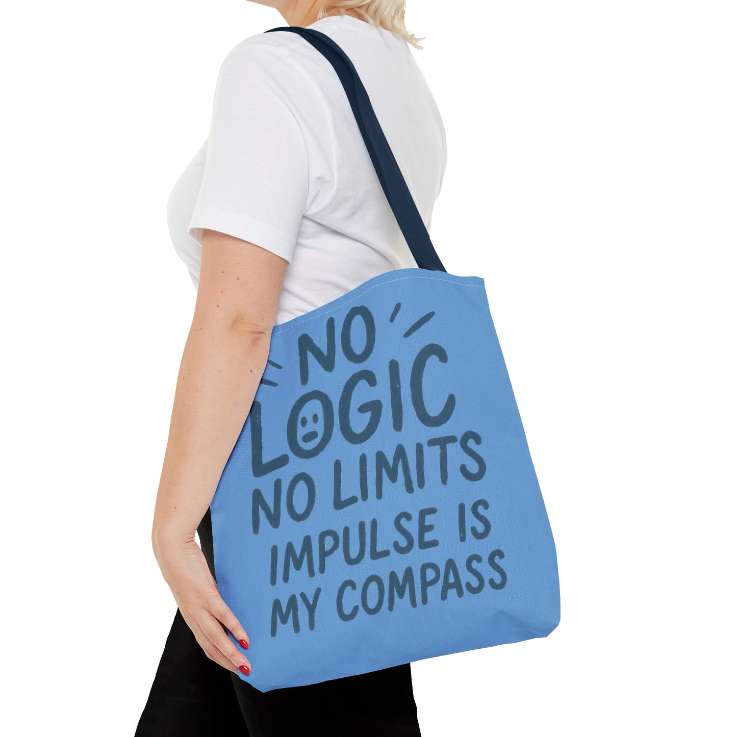 Impulse Is My Compass Tote Bag, Motivational Tote, Reusable Shopping Bag, Perfect Gift for Friends, Everyday Carry, Eco-Friendly