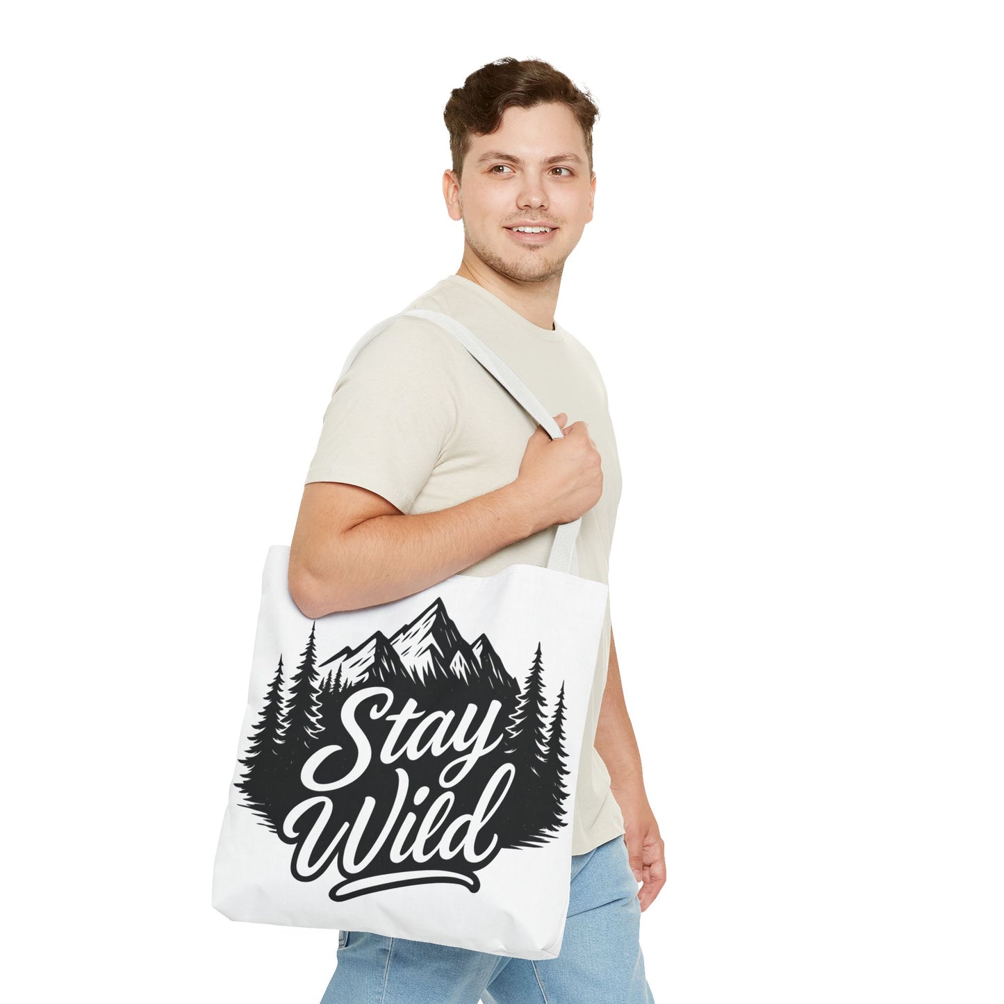 Stay Wild Tote Bag | Eco-friendly Shopping Bag, Adventure Tote, Outdoor Enthusiast Gift, Stylish Carryall, Perfect for Summer Adventures