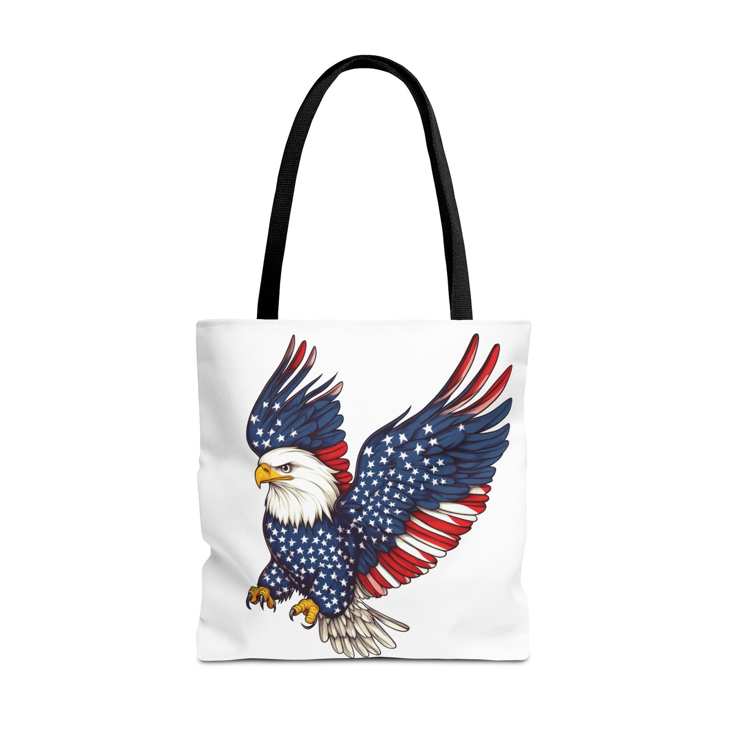 Patriotic Eagle Tote Bag, AOP, Perfect for July 4th, Festivals, Eco-Friendly Shopping, Gift for Nature Lovers, large canvas bag, beach bag