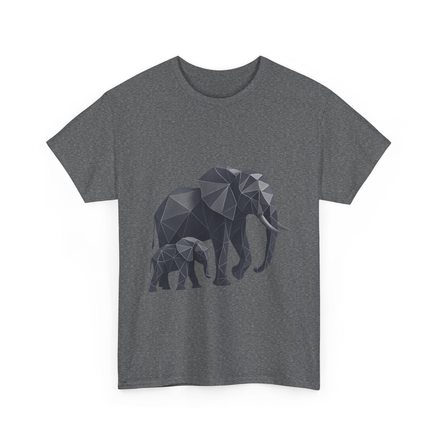 Geometric Elephant Tee - Minimalist Art Shirt, Nature Lover Gift, Animal Print T-Shirt, Unisex Cotton Tee, Eco-Friendly Wear