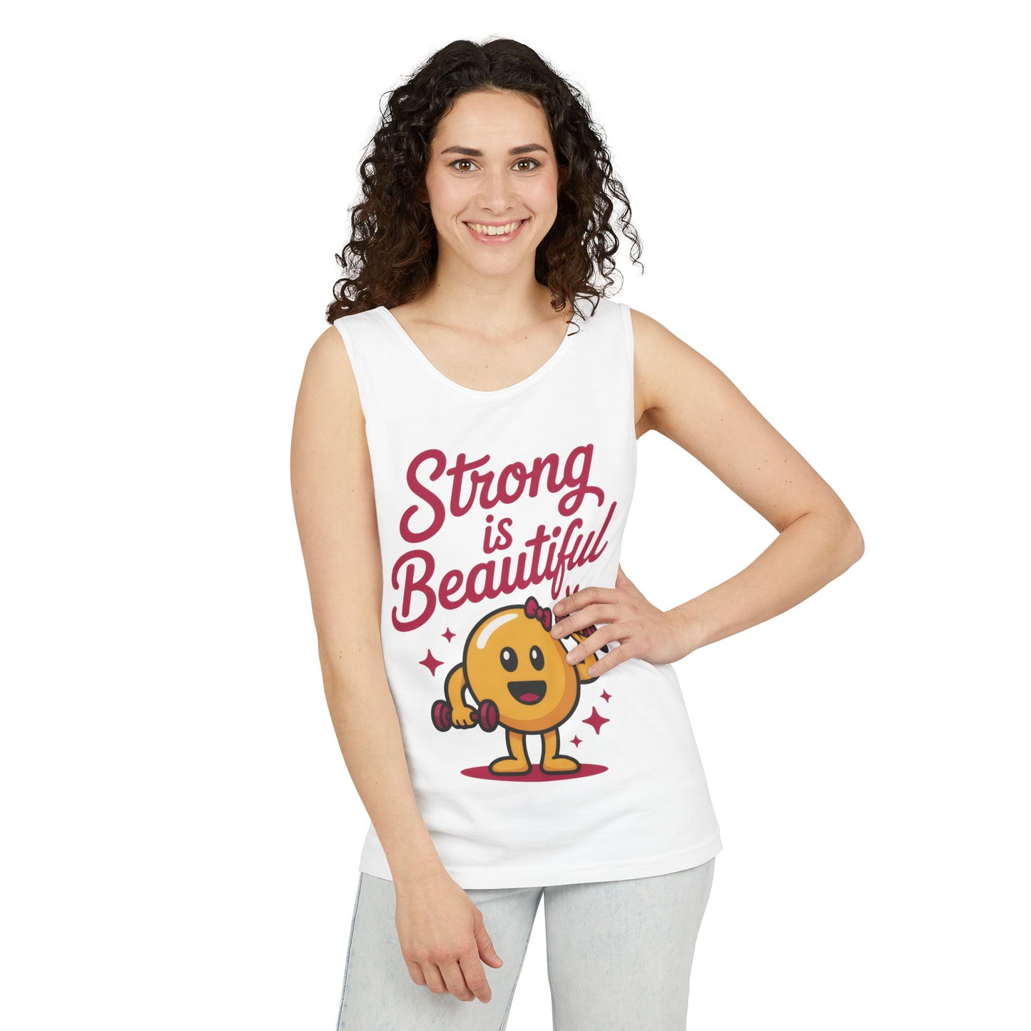 Strong is Beautiful Womens Tank Top, Cute Fitness and Gym Motivation Shirt, Workout Shirt, Exercise Top, Gift for Her, Summer Activewear