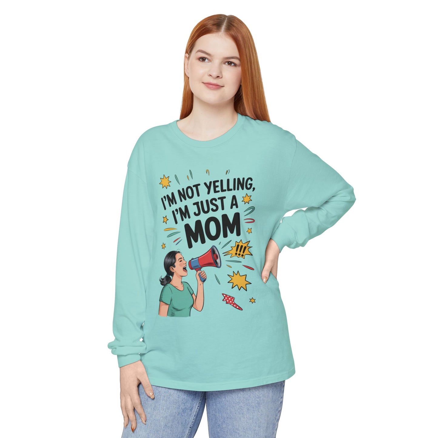 Funny Mom Long Sleeve T-Shirt, I'm Not Yelling I'm Just a Mom, Mother's Day Gift, Loud Mom Life Tank Top, Mother's Day Apparel