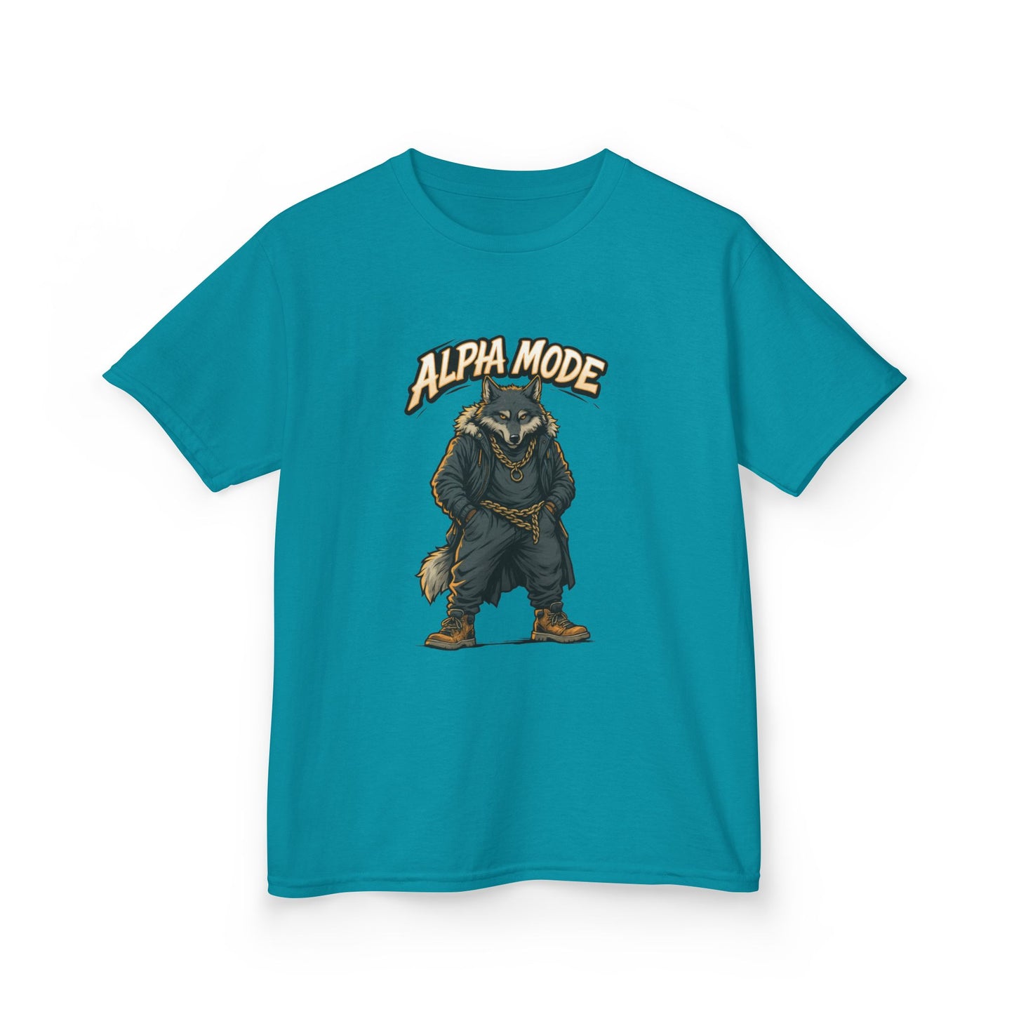 Alpha Mode Teen Wolf Shirt, Cool Youth Graphic Tee, Hip Hop Savage Wolf Tee, Graphic Kids Tee, Alpha Teen Streetwear, Wolf Gift for Teens