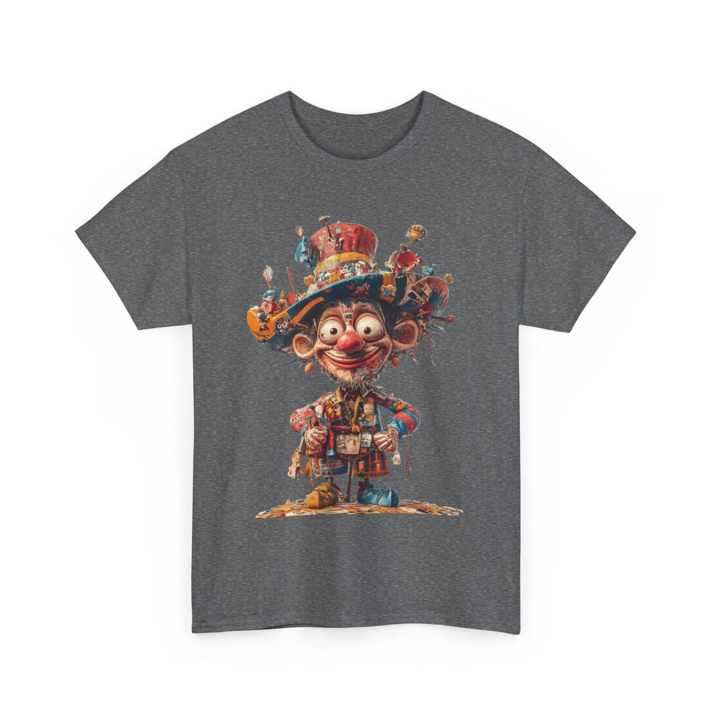 Colorful Clown T-Shirt, Funny Circus Character Graphic Tee, Whimsical Comic Style Shirt for Humor Lovers, Comedy Tee