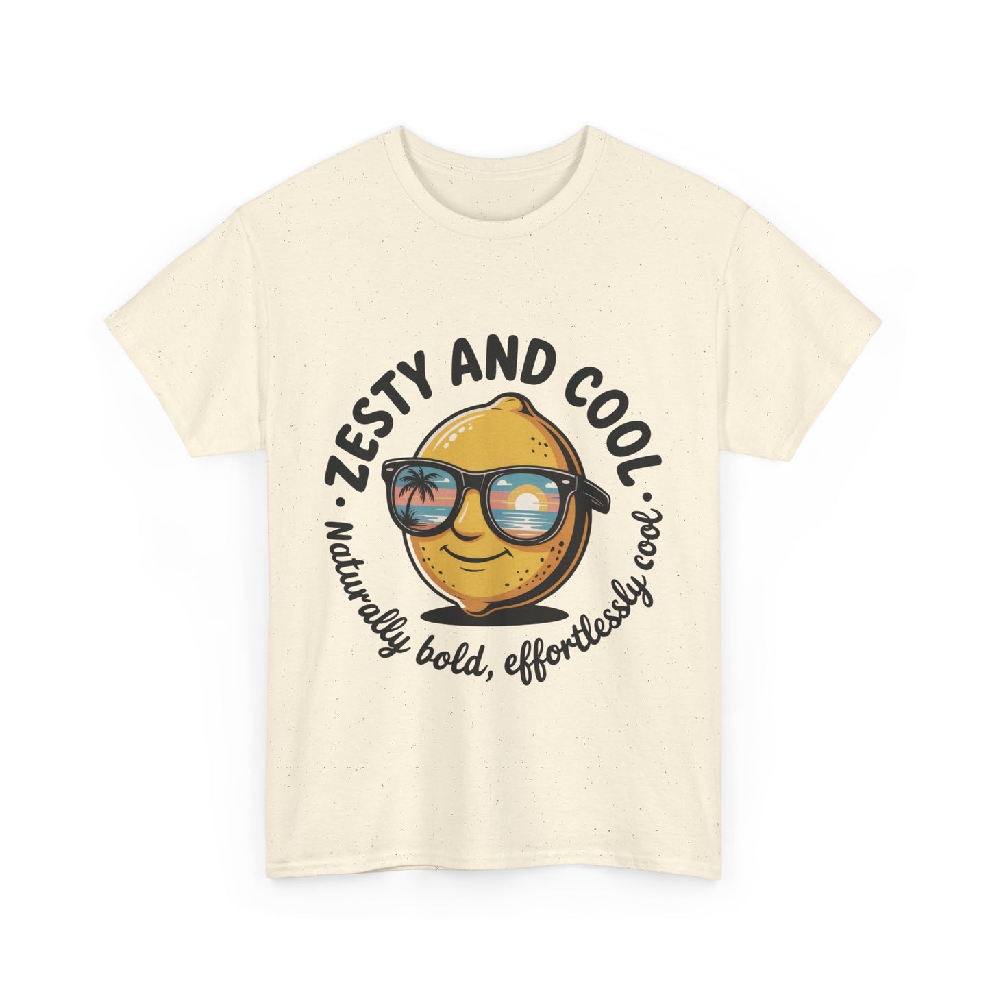 Zesty Lemon Tee, Womens Heavy Cotton T-Shirt, Funny Graphic Tee, Summer Apparel, Gift for Lemon Lovers, Casual Style, Funny Summer Tee