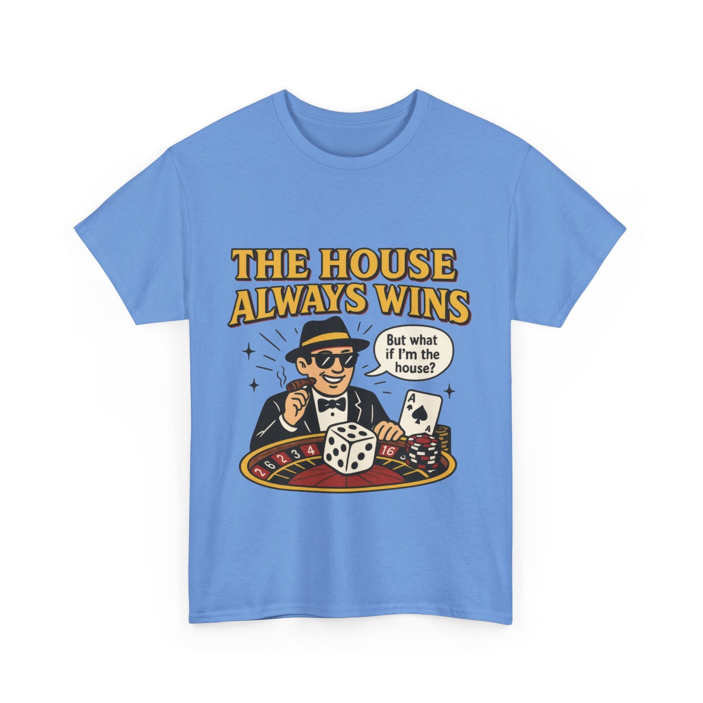 Vintage Casino Humor Unisex Tee, Funny Gambling Shirt, Gift for Gamblers, House Always Wins T-Shirt, Vegas Style Gift, Casino Quote Tee