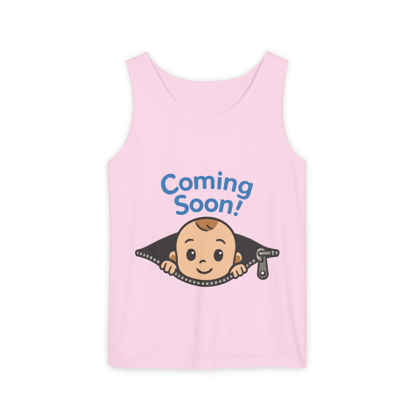Coming Soon Maternity Tank Top, Cute Baby Boy Pregnancy Announcement Tee, Funny Expecting Mom Gift, Gender Reveal Tee, Baby Shower Top