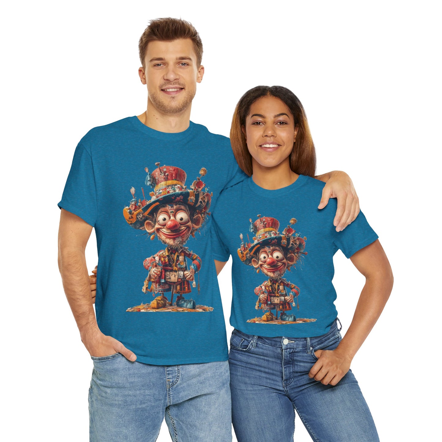 Colorful Clown T-Shirt, Funny Circus Character Graphic Tee, Whimsical Comic Style Shirt for Humor Lovers, Comedy Tee