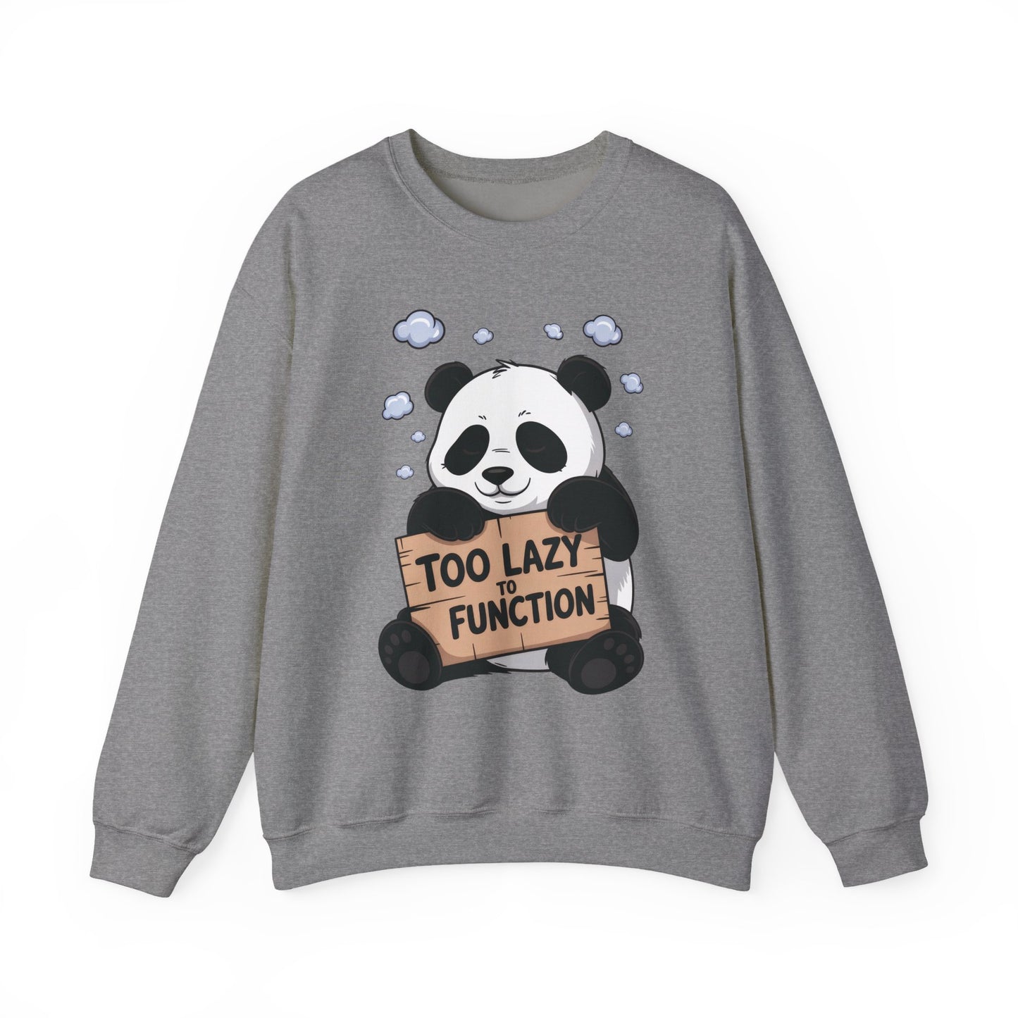 Panda Lazy Crewneck Sweatshirt - Funny Gift for Relaxation, Cute Animal Apparel for Cozy Days, Perfect for Fall and Winter