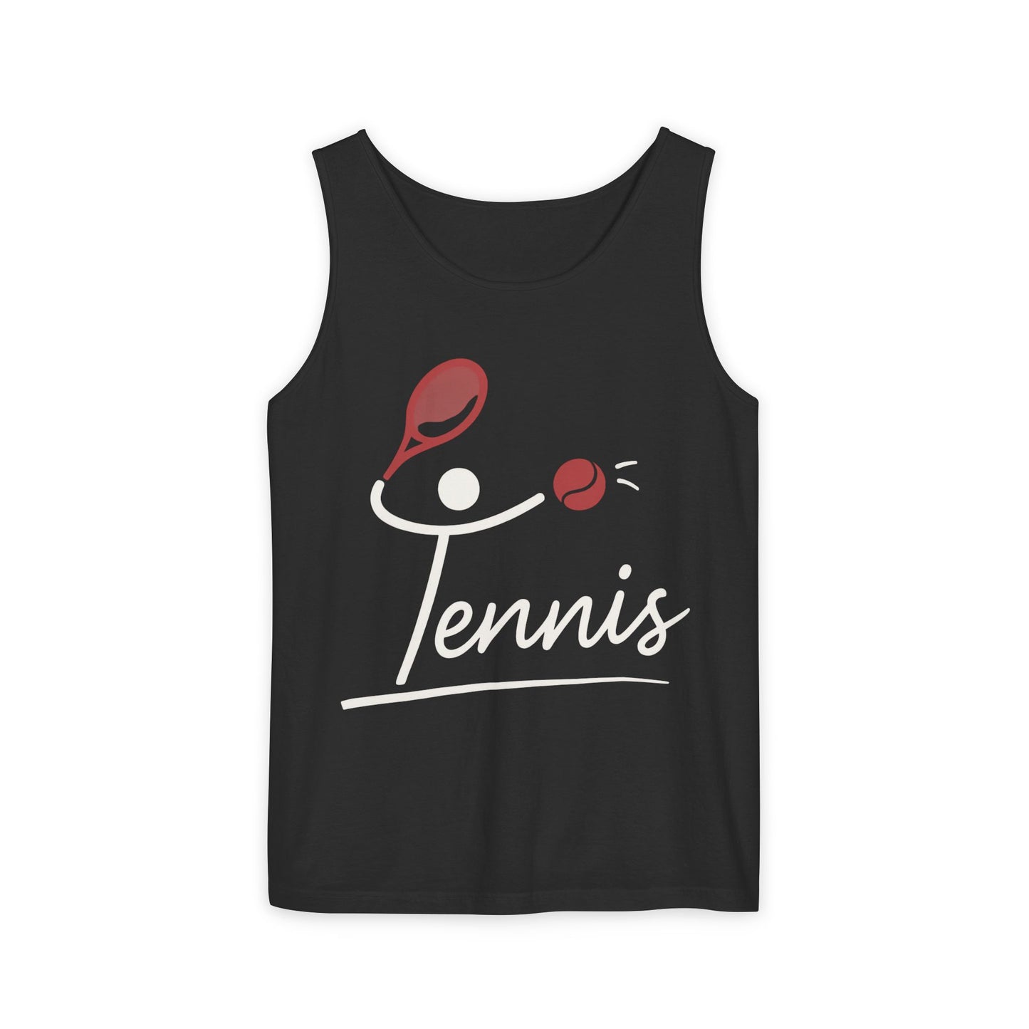 Womens Garment-Dyed Tank Top, Womens Tennis Tank Top, Cute Sports Graphic Top, Workout Gym Activewear Shirt