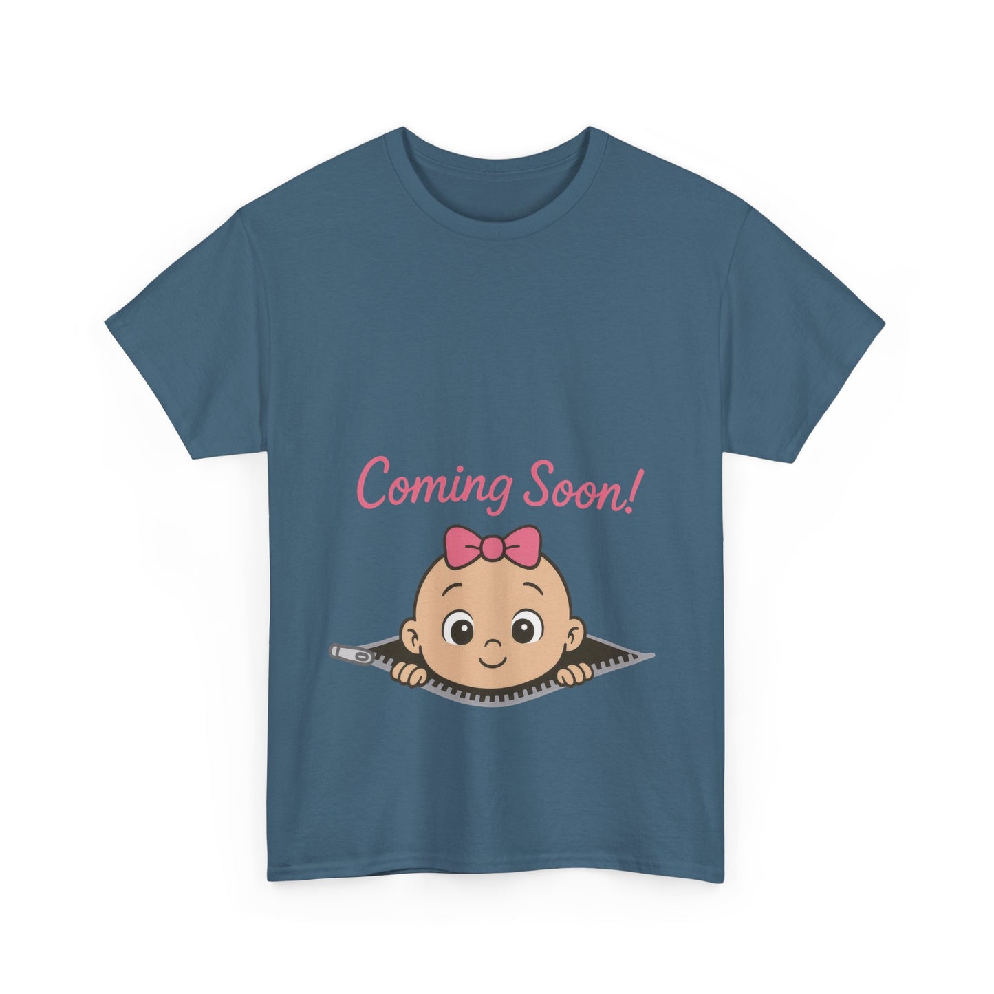 Coming Soon Maternity T-Shirt, Cute Baby Girl Pregnancy Announcement Shirt, Expecting Mom Gift, Gender Reveal Tee, Baby Shower Gift