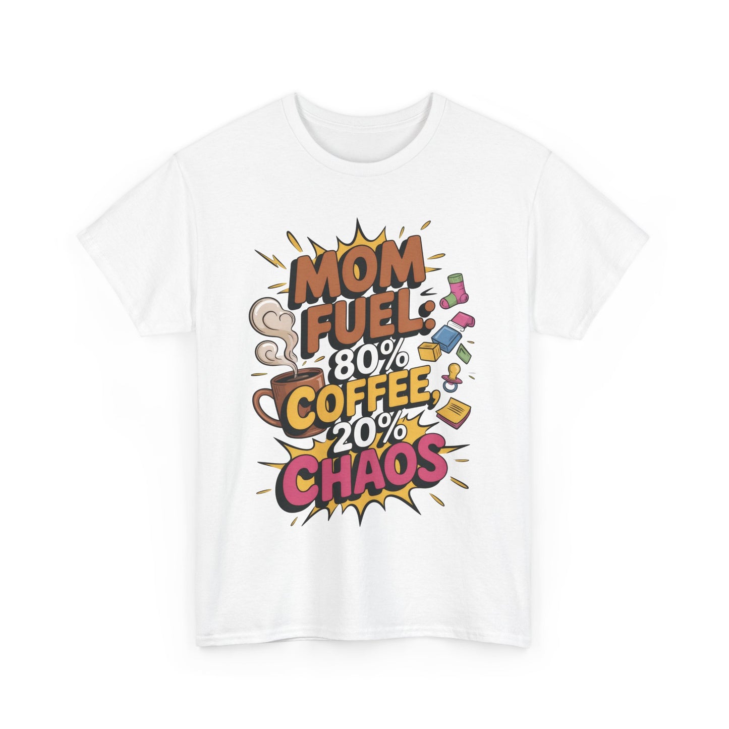 Funny Mom Fuel Coffee Tee, Gifts for Moms, Mother's Day Gift, Coffee Lover Shirt, T-Shirt for Coffee Loving Moms, Tired Mom Life Tee