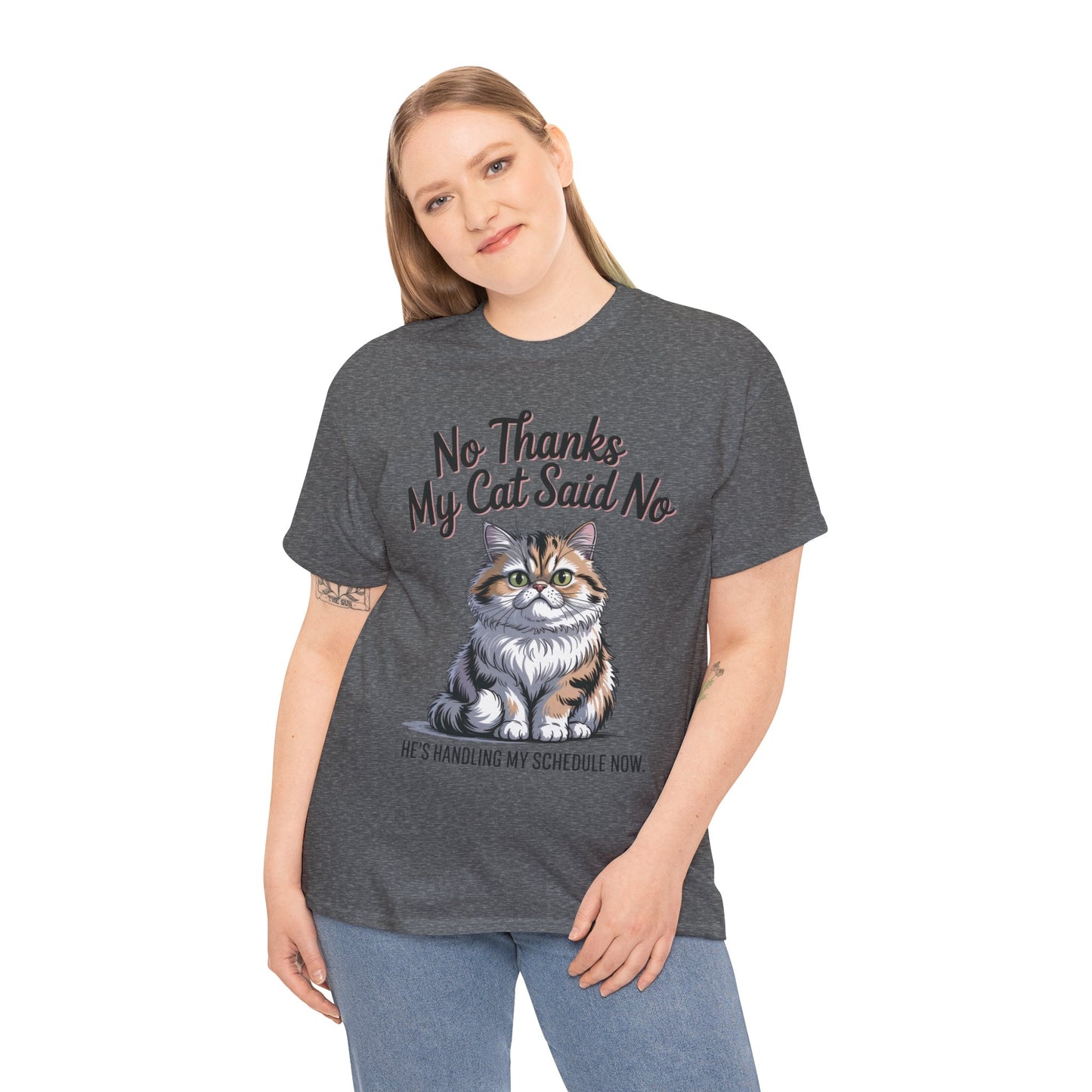 Funny Cat Quote Tee, Womens Heavy Cotton T-Shirt, Pet Lover Gift, Cute Cat Apparel, Cat Mom Tee, Quirky Animal Shirt, Humor