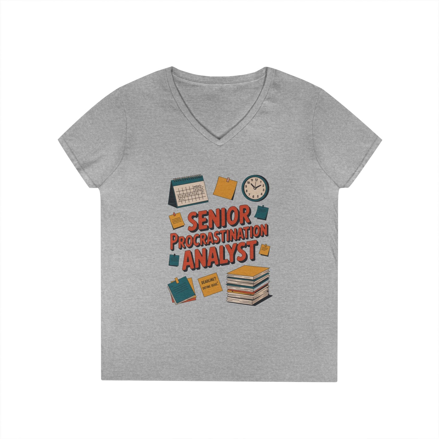 Senior Procrastination Analyst T-Shirt, Fun Gift for Students, Teachers, Graduates, Back to School, Relaxed Vibes, Office Humor Apparel