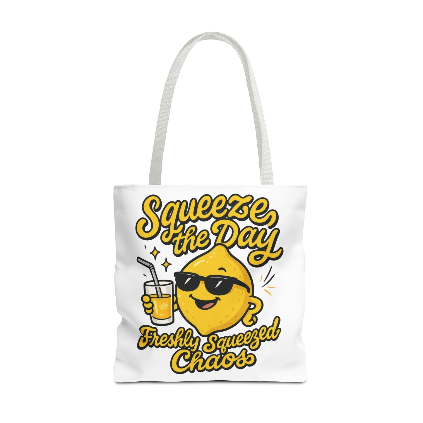 Lemon Themed Tote Bag, Squeeze the Day, Shopping Bag, Gift for Citrus Lovers, Eco-Friendly Carrier, Summer Accessory