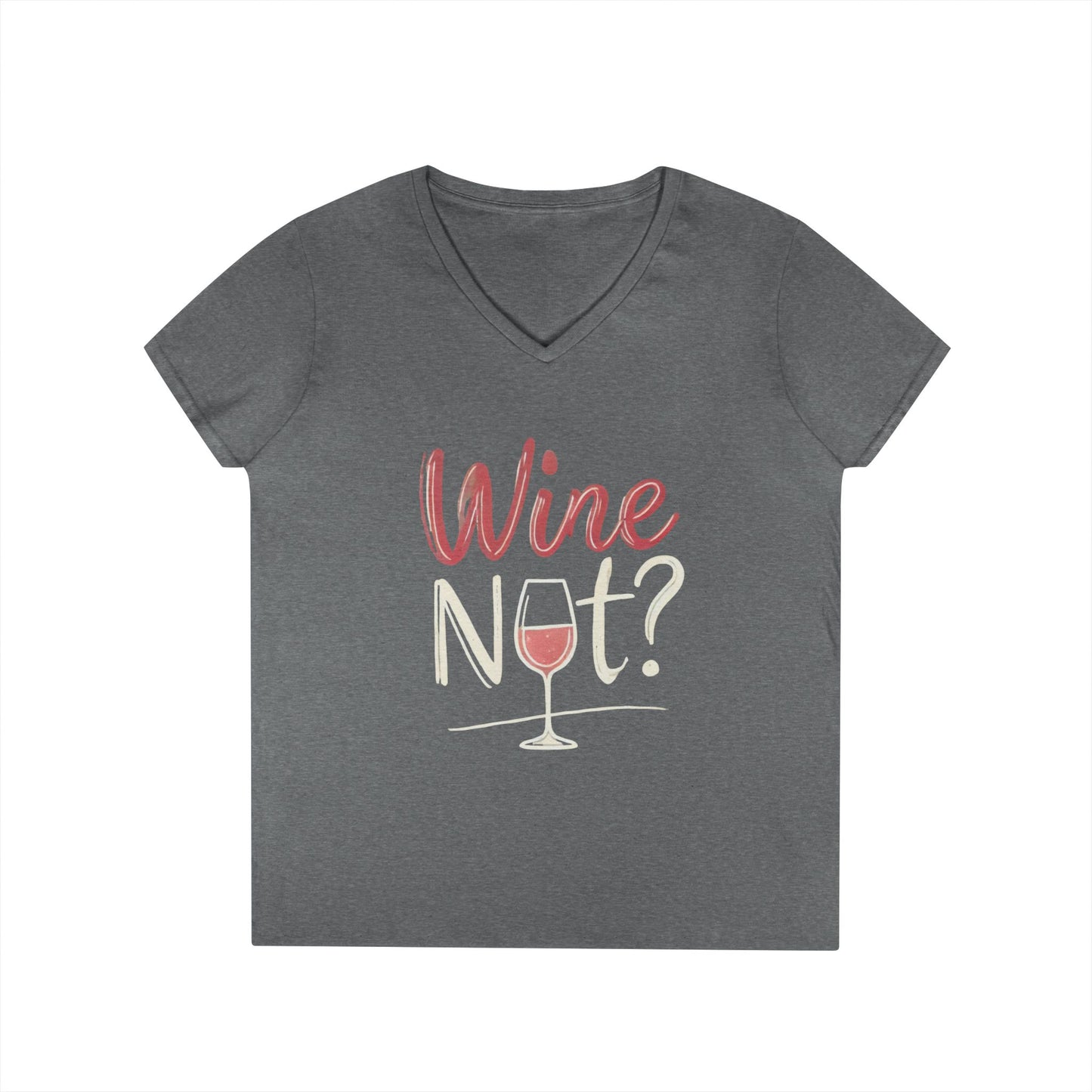 Wine Themed Ladies' V-Neck T-Shirt, Wine Lover Gift, Wine Humor Shirt, Girls Night Party Tee, Wine Pun Graphic Top, Fun Drink Shirt