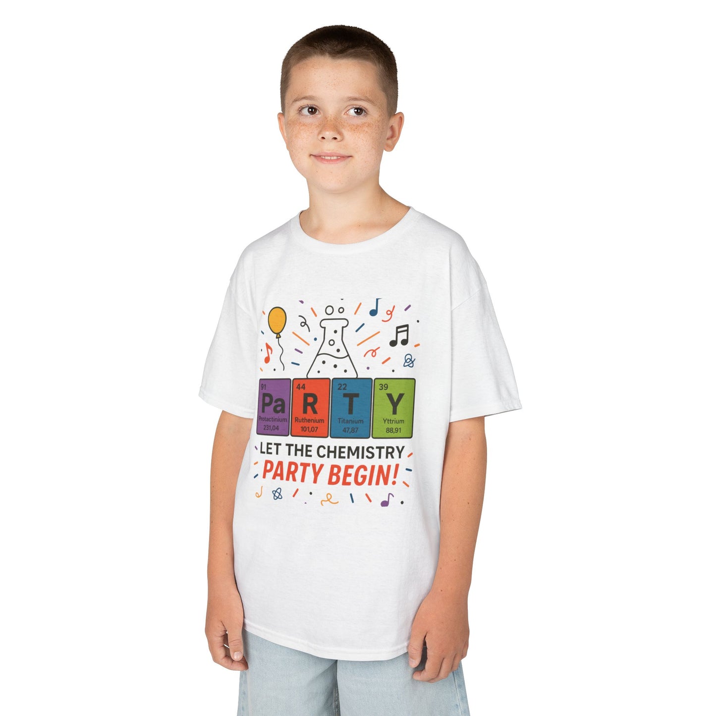 Kids' Chemistry Party T-Shirt, Periodic Table Tee, Funny Science Shirt for Boys & Girls, Science Tee, Unique Educational Apparel