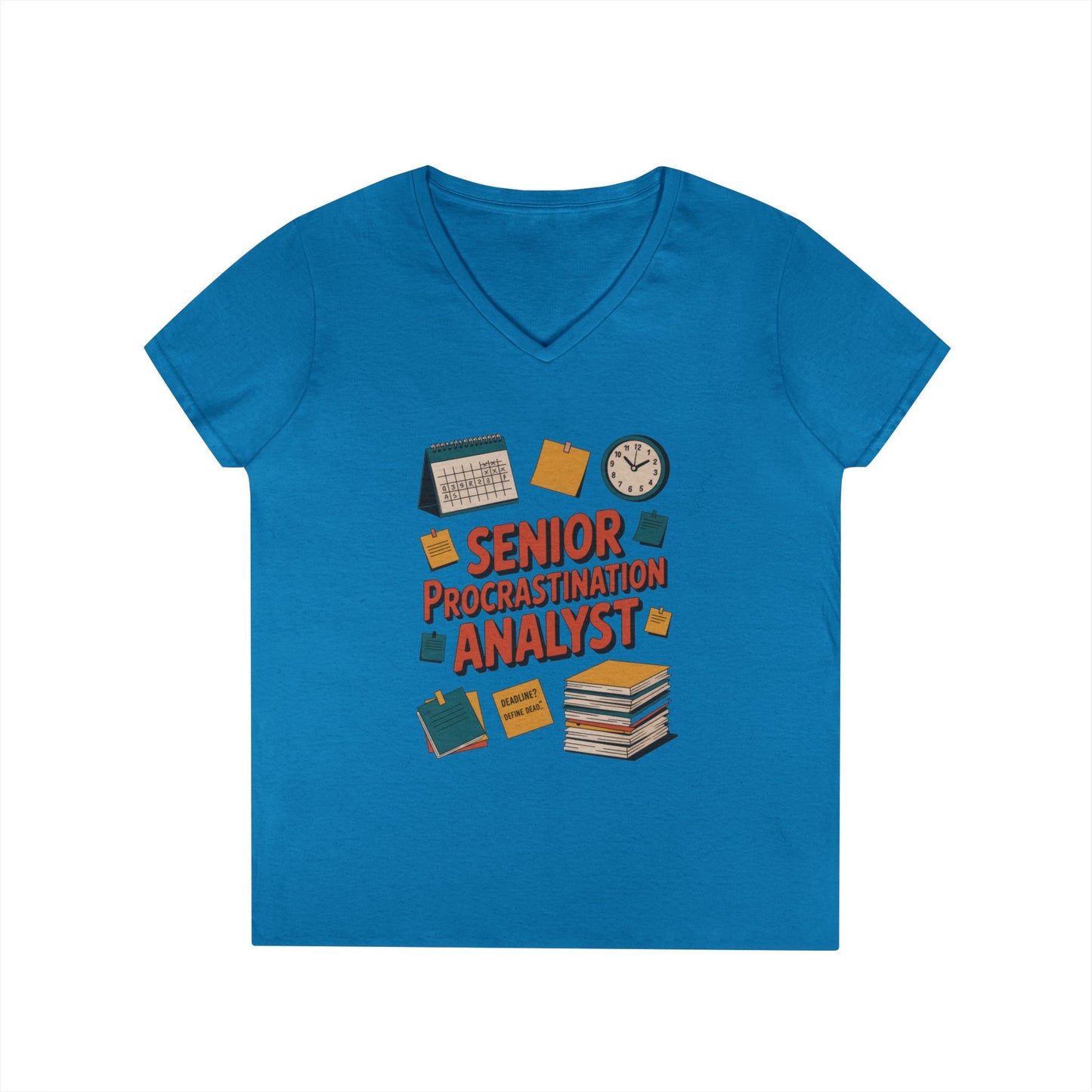 Senior Procrastination Analyst T-Shirt, Fun Gift for Students, Teachers, Graduates, Back to School, Relaxed Vibes, Office Humor Apparel