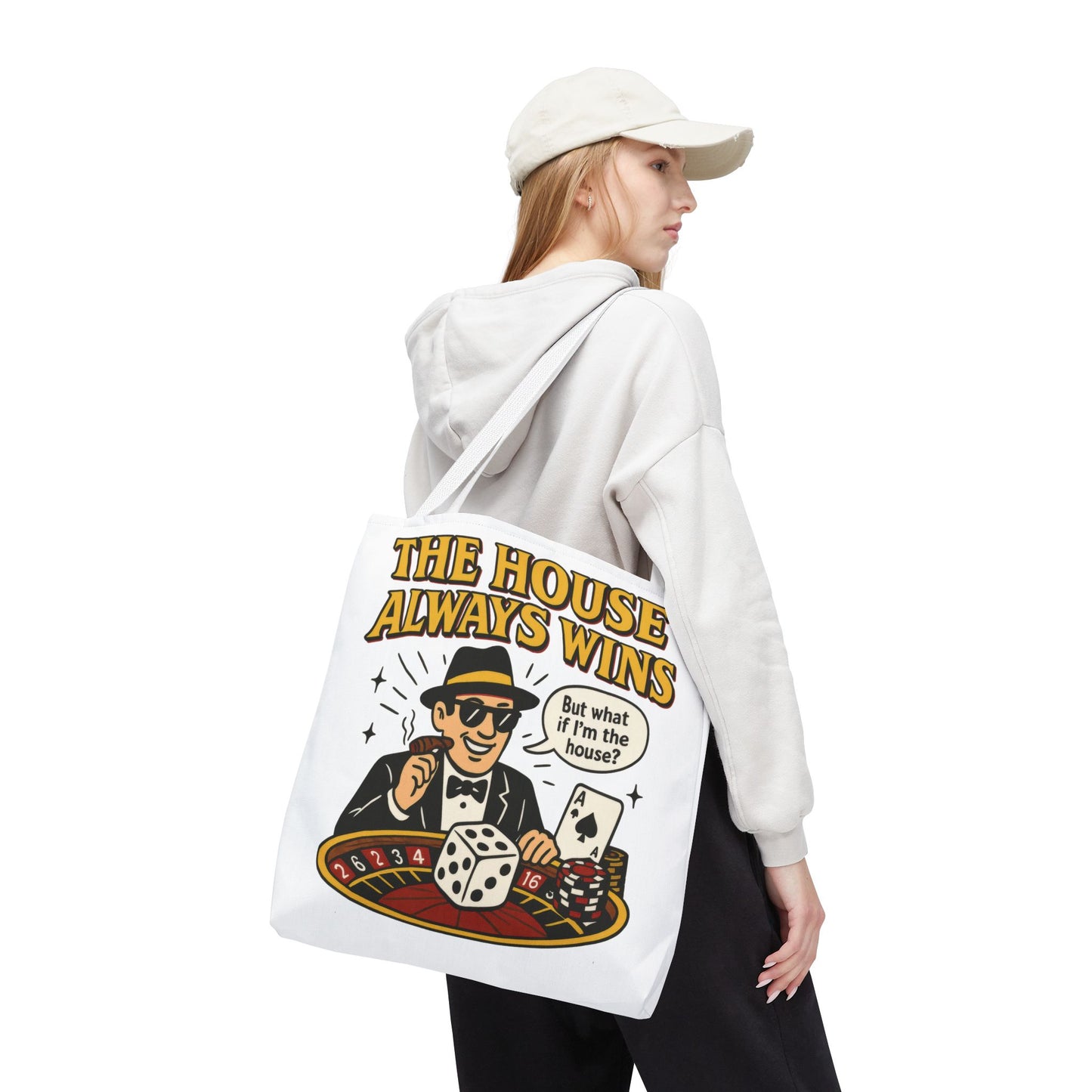 Casino Vibes Tote Bag, Fun Gift for Gamblers, Everyday Use, Travel Accessory, Stylish Shopping Bag, Unique Gambling Merch