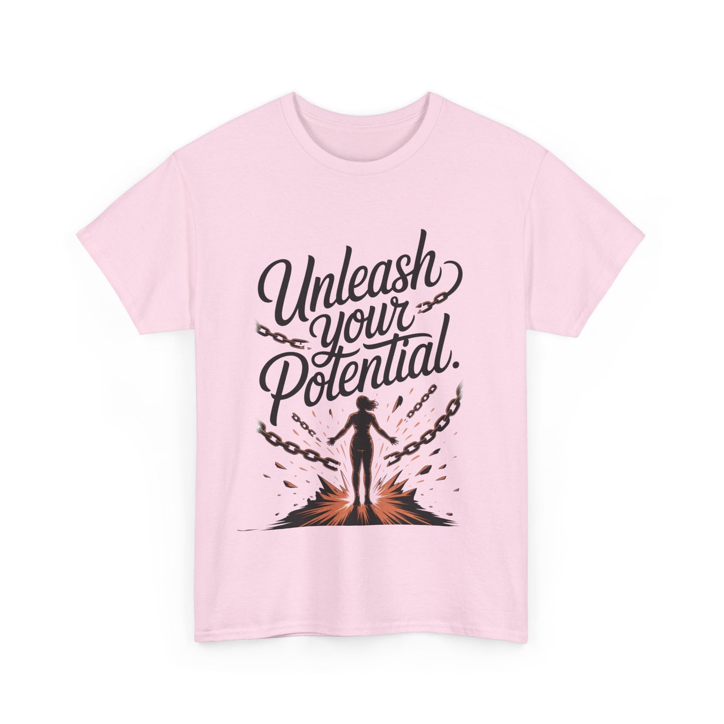 Unleash Your Potential Women's Tee, Motivational T-Shirt, Inspirational Cotton Tee, Gift for Gym Lovers, Positive Energy Top