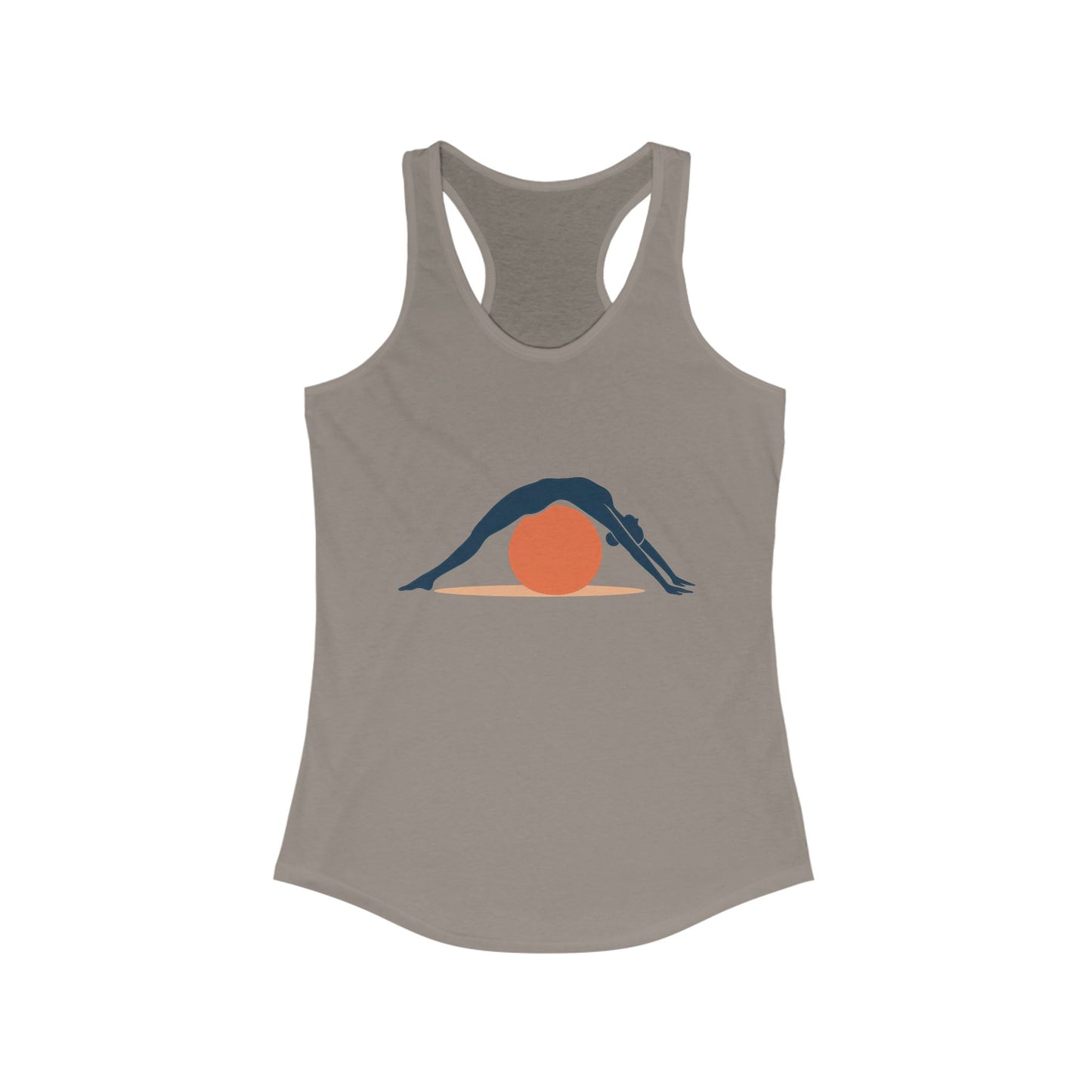 Women's Ideal Racerback Tank, Womens Pilates Tank Top, Yoga Fitness Graphic Top, Cute Workout Activewear Shirt