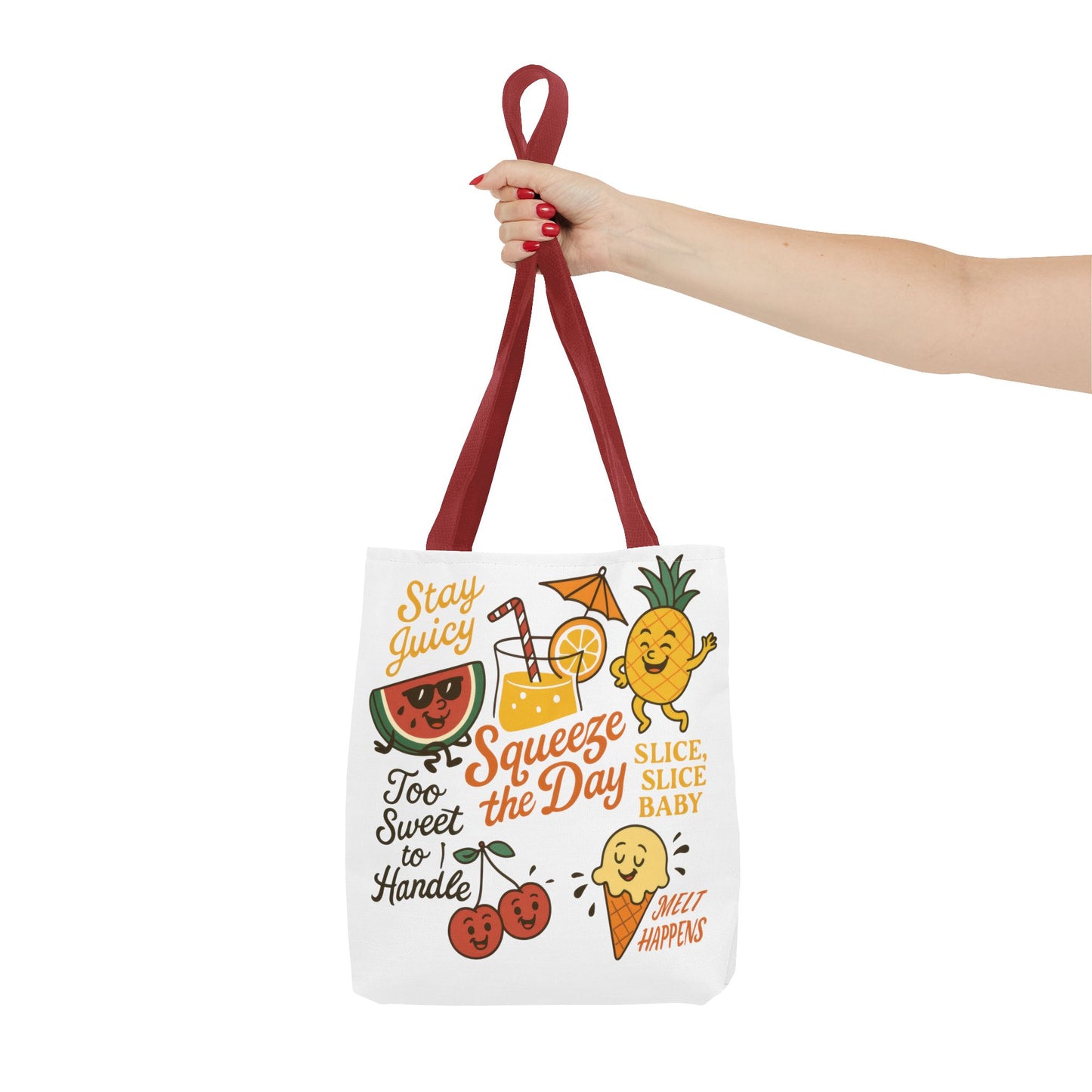 Juicy Summer Tote Bag, Fun Beach Carryall, Perfect for Grocery Shopping, Reusable Market Tote, Cute Gift for Fruit Lovers, Large Tote Bag
