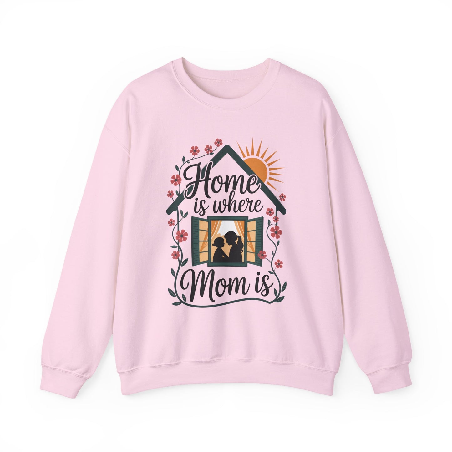 Home Is Where Mom Is Sweatshirt, Mother's Day Cotton Sweatshirt, Cute Family Gift for Mom, Sentimental Mom Gift, mother's day Gift