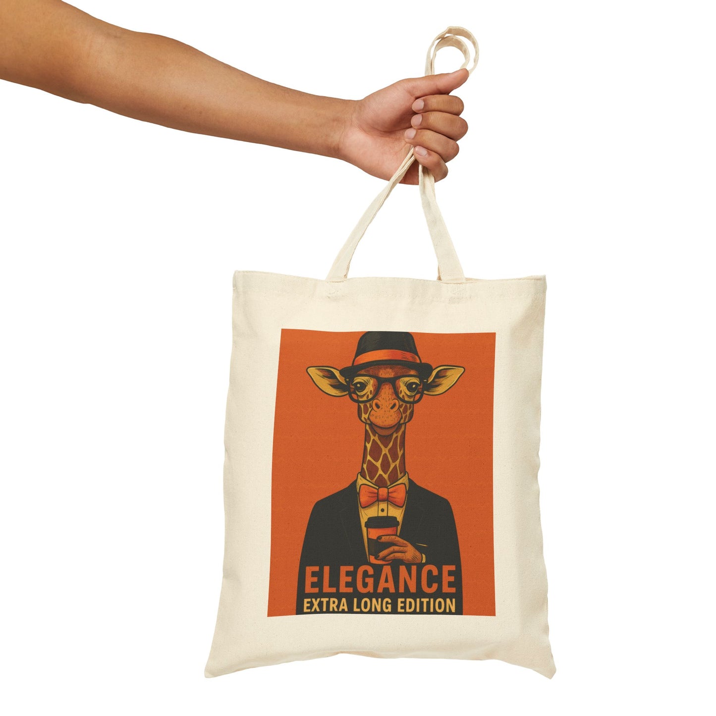 Elegant Giraffe Canvas Tote Bag, Eco-Friendly Fashion, Reusable Shopping, Gift for Animal Lovers, Unique Design, Stylish Carry-All