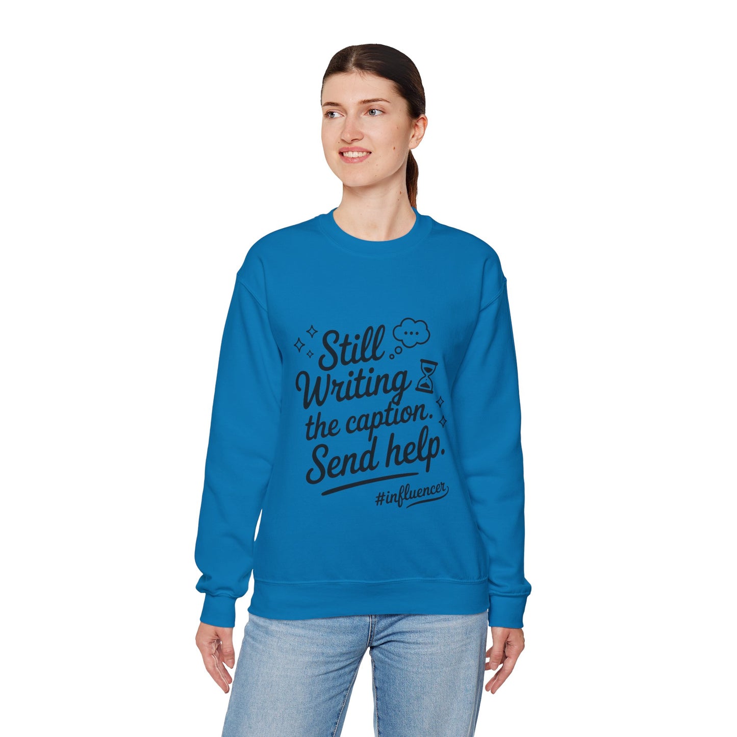 Funny Influencer Womens Sweatshirt, Cozy Oversized Crewneck, Social Media Humor Gift, Influencer Sweatshirt for Writers, social media gift