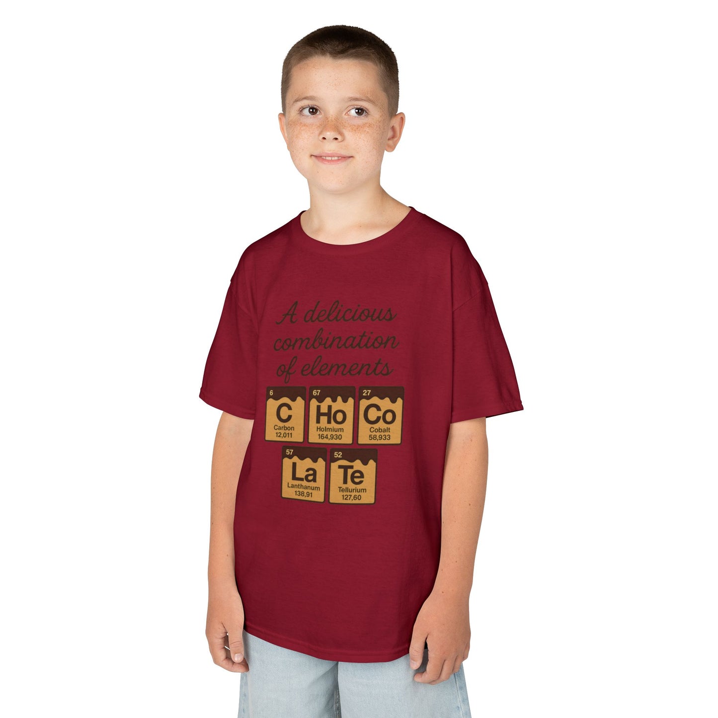 Funny Chocolate Science Young Girl T-Shirt, Choco-LaTe Element Shirt, Sweet Science Gift, Children's Gift, Birthday Party
