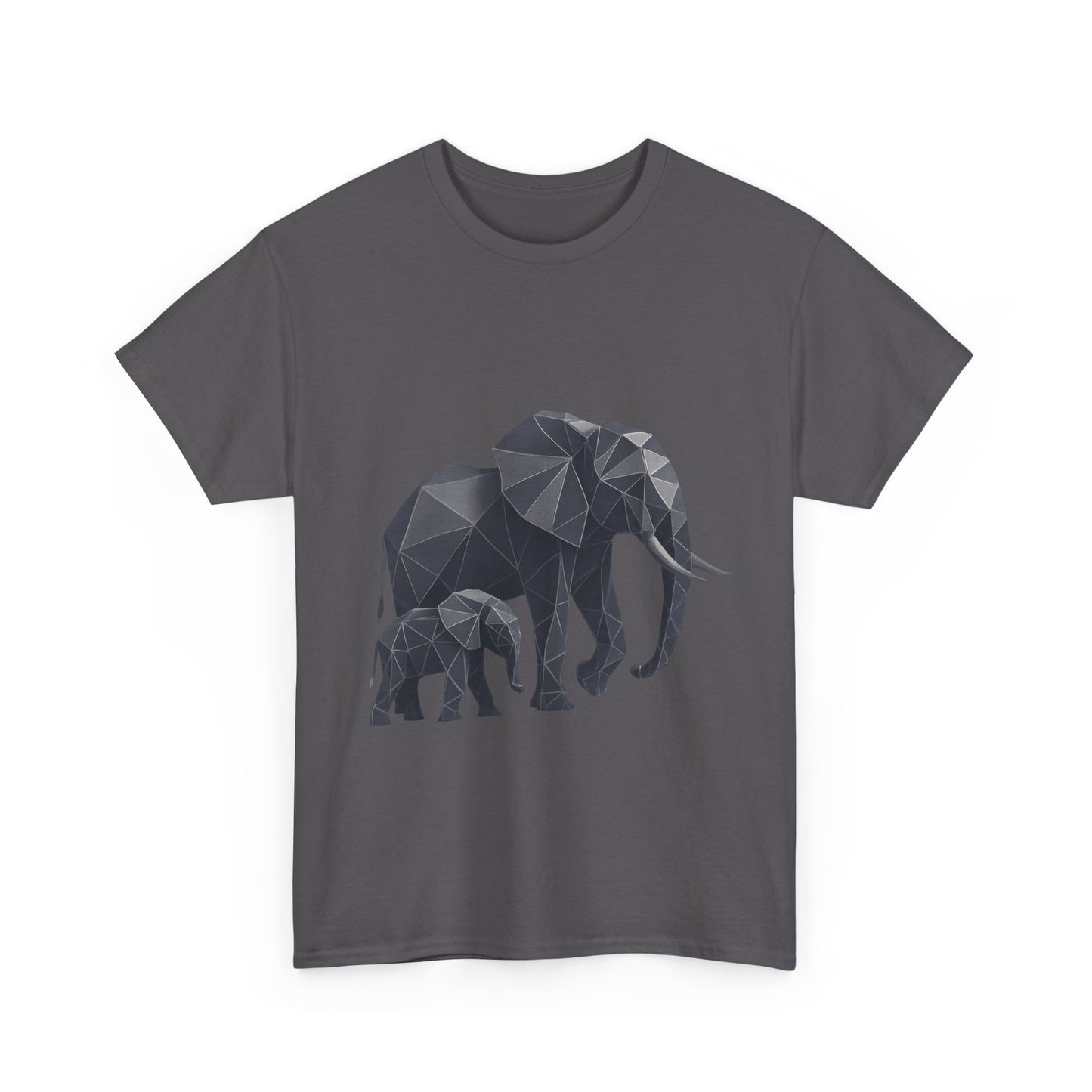 Geometric Elephant Tee - Minimalist Art Shirt, Nature Lover Gift, Animal Print T-Shirt, Unisex Cotton Tee, Eco-Friendly Wear