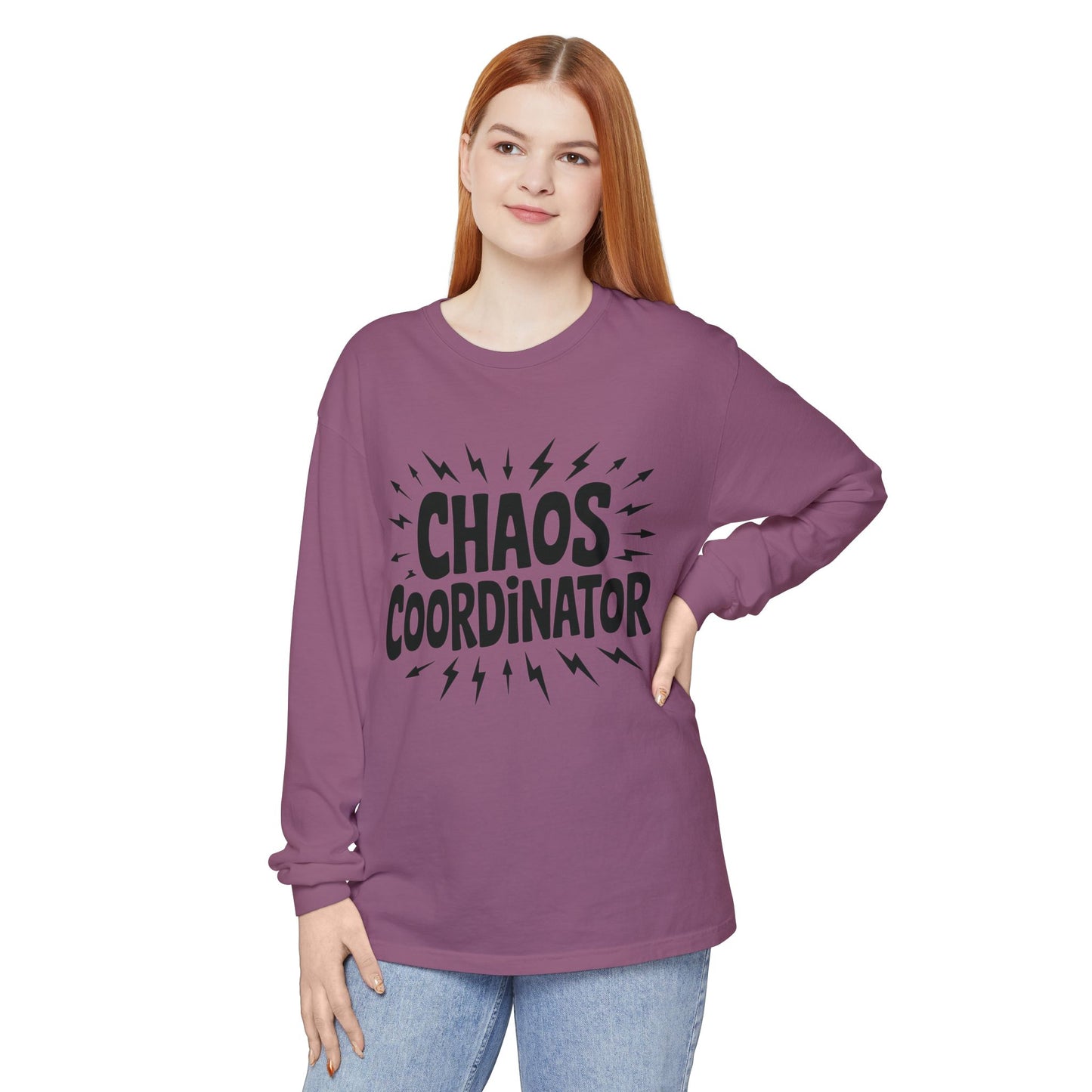 Chaos Coordinator Shirt Unisex Long Sleeve Tee, Funny Mom Life Gift, Mothers Day Shirt, Gifts for Team Leaders, Humor Apparel