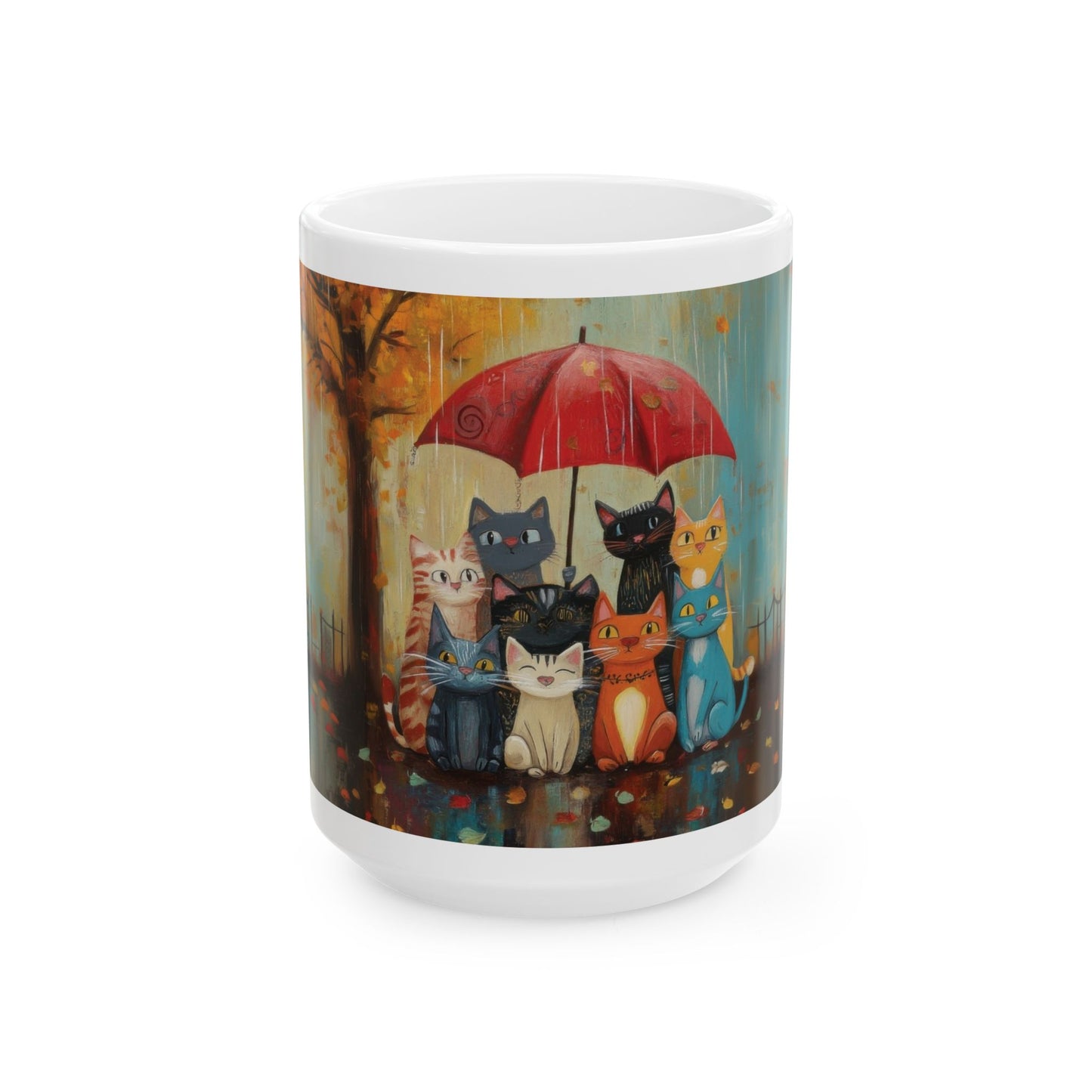Charming Cat Mug - Cute Cat Art, Unique Coffee Cup, Cat Lover Gift, Cozy Home Decor, Perfect for Birthdays & Holidays