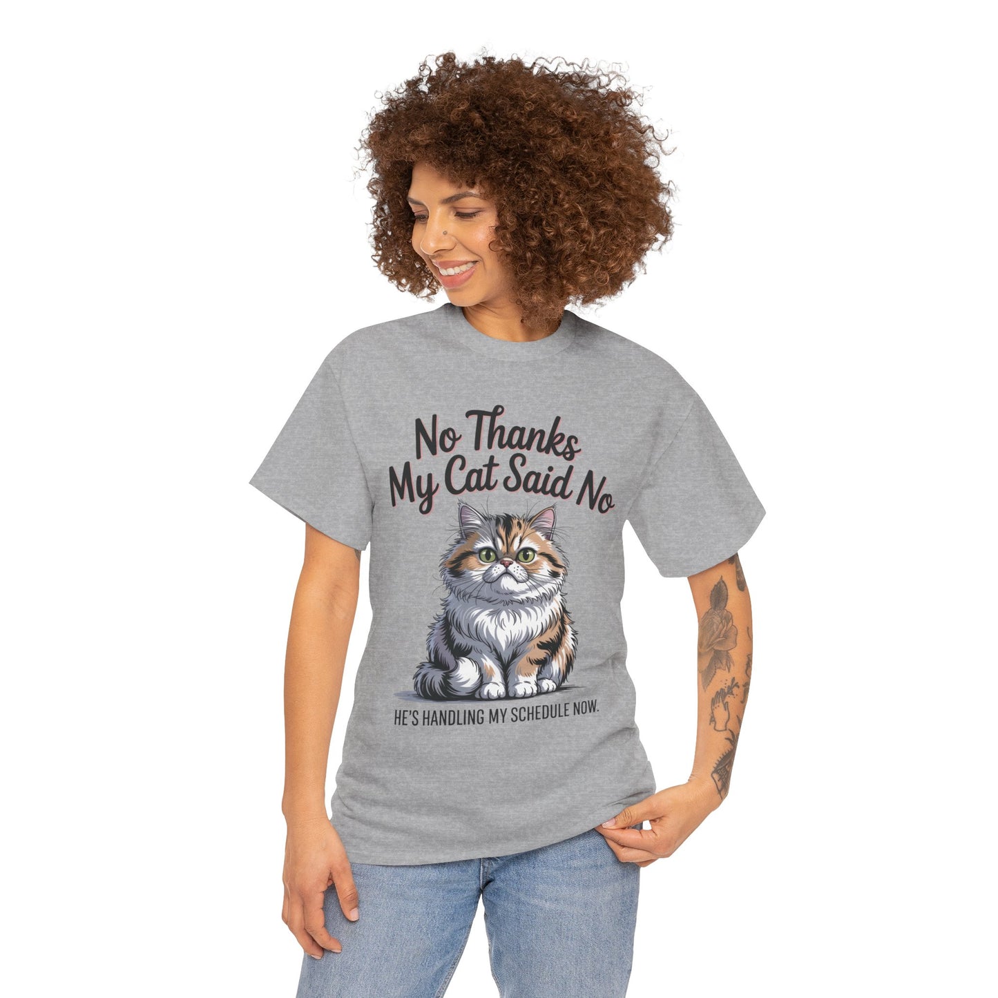 Funny Cat Quote Tee, Womens Heavy Cotton T-Shirt, Pet Lover Gift, Cute Cat Apparel, Cat Mom Tee, Quirky Animal Shirt, Humor
