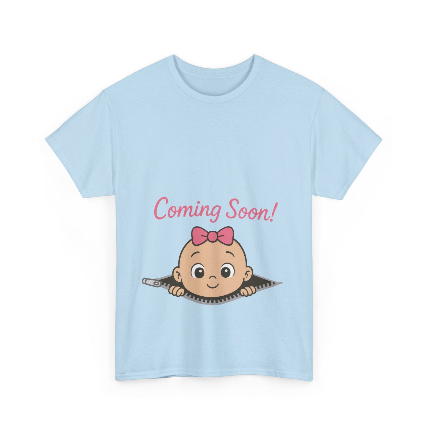 Coming Soon Maternity T-Shirt, Cute Baby Girl Pregnancy Announcement Shirt, Expecting Mom Gift, Gender Reveal Tee, Baby Shower Gift