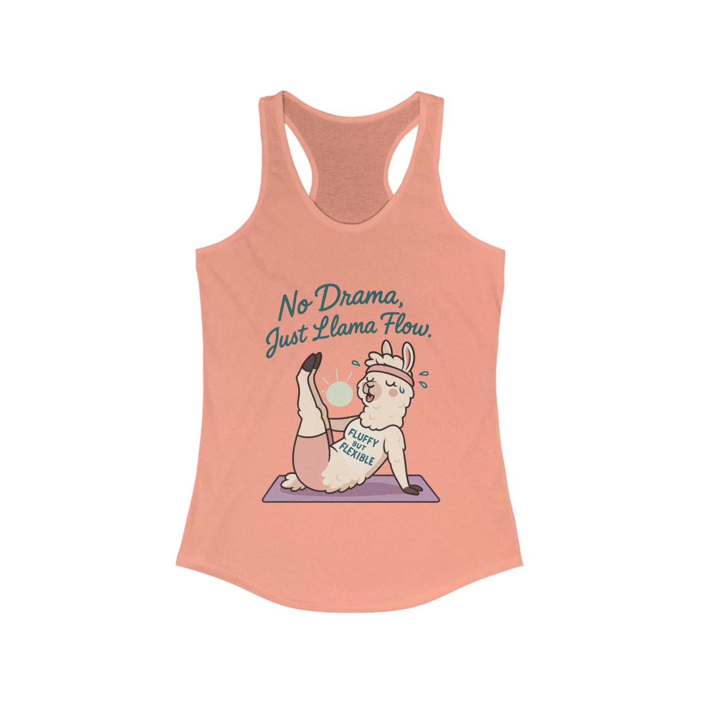 Llama Yoga Tank Top, Funny Yoga Llama Tank for Women, Gift for Yogis, Fun Yoga T-Shirt for Animal Lovers, Funny Workout Top, Summer Wear