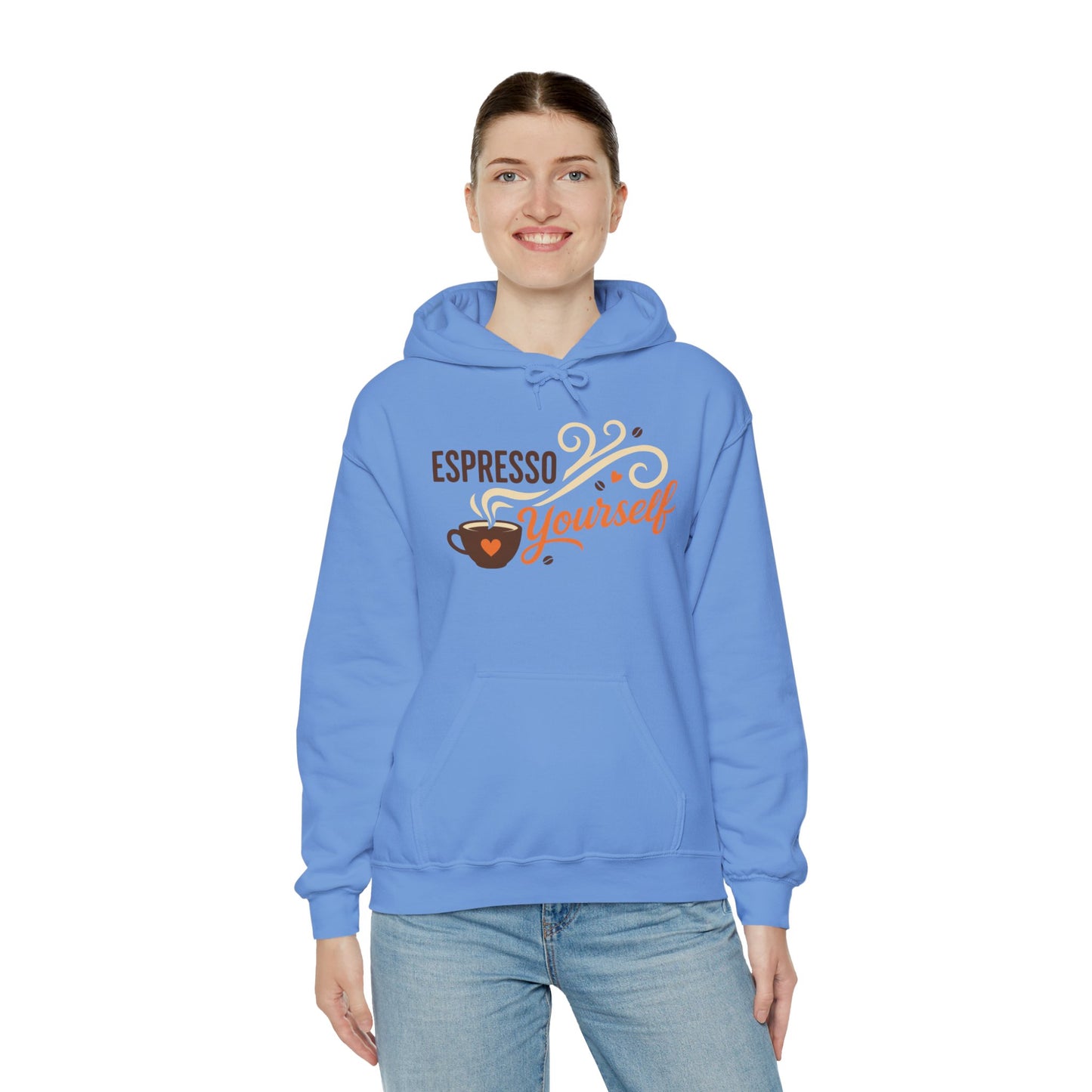Espresso Yourself Coffee Hoodie, Funny Womens Barista Gift, Cozy Cafe Sweatshirt