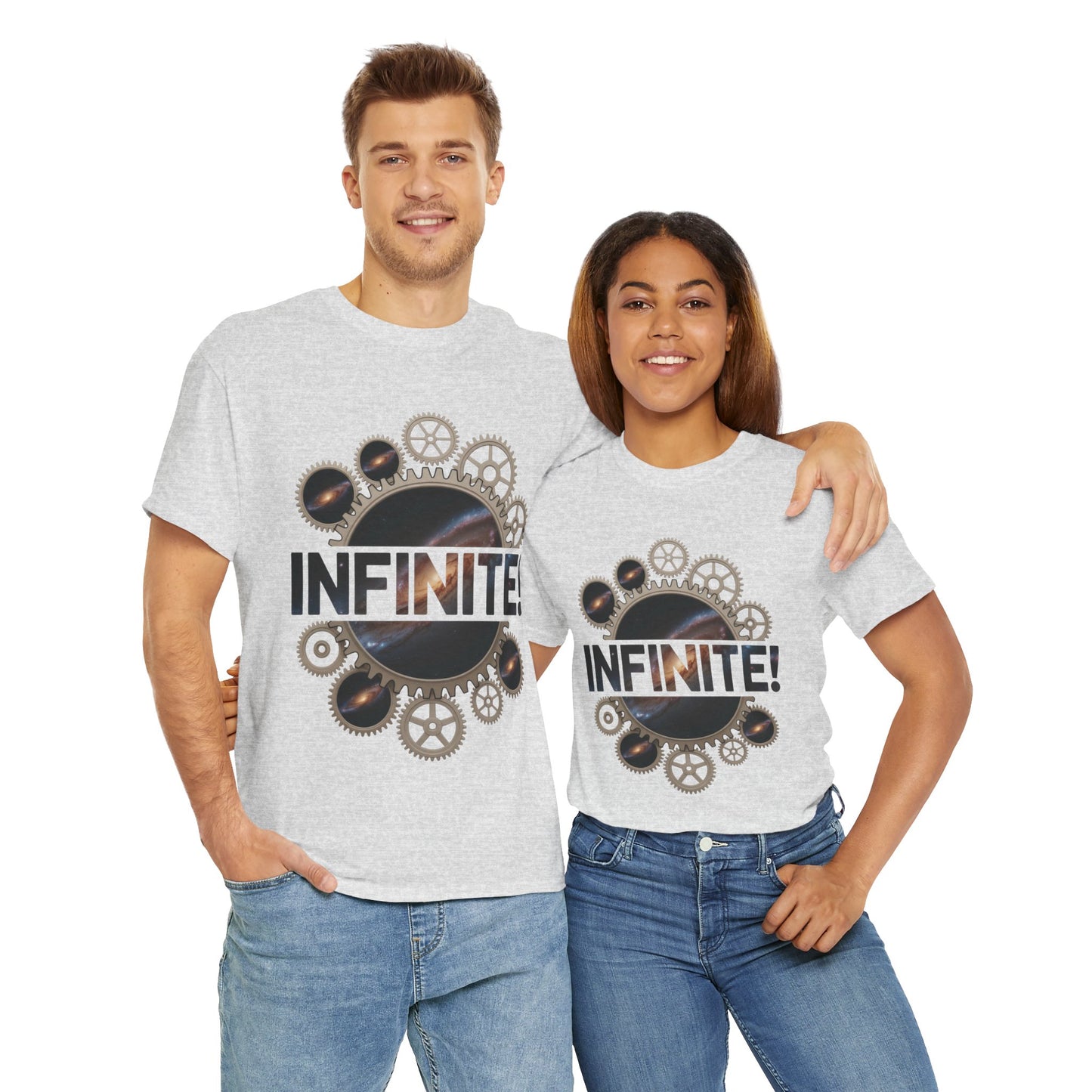 Steampunk Space Gears T-Shirt, Unisex Infinite Universe Graphic Tee, Cosmic Mechanical Design Tee for Sci-Fi & Engineering Lovers