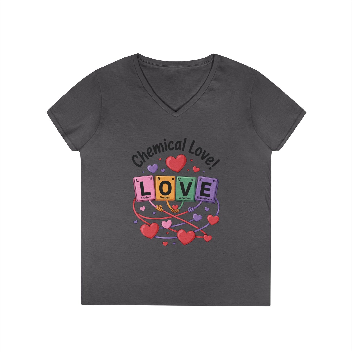 Chemical Love V-Neck T-Shirt, Cute Chemistry Shirt, Valentine's Day Gift, Science Lover Apparel, Funny Graphic Tee