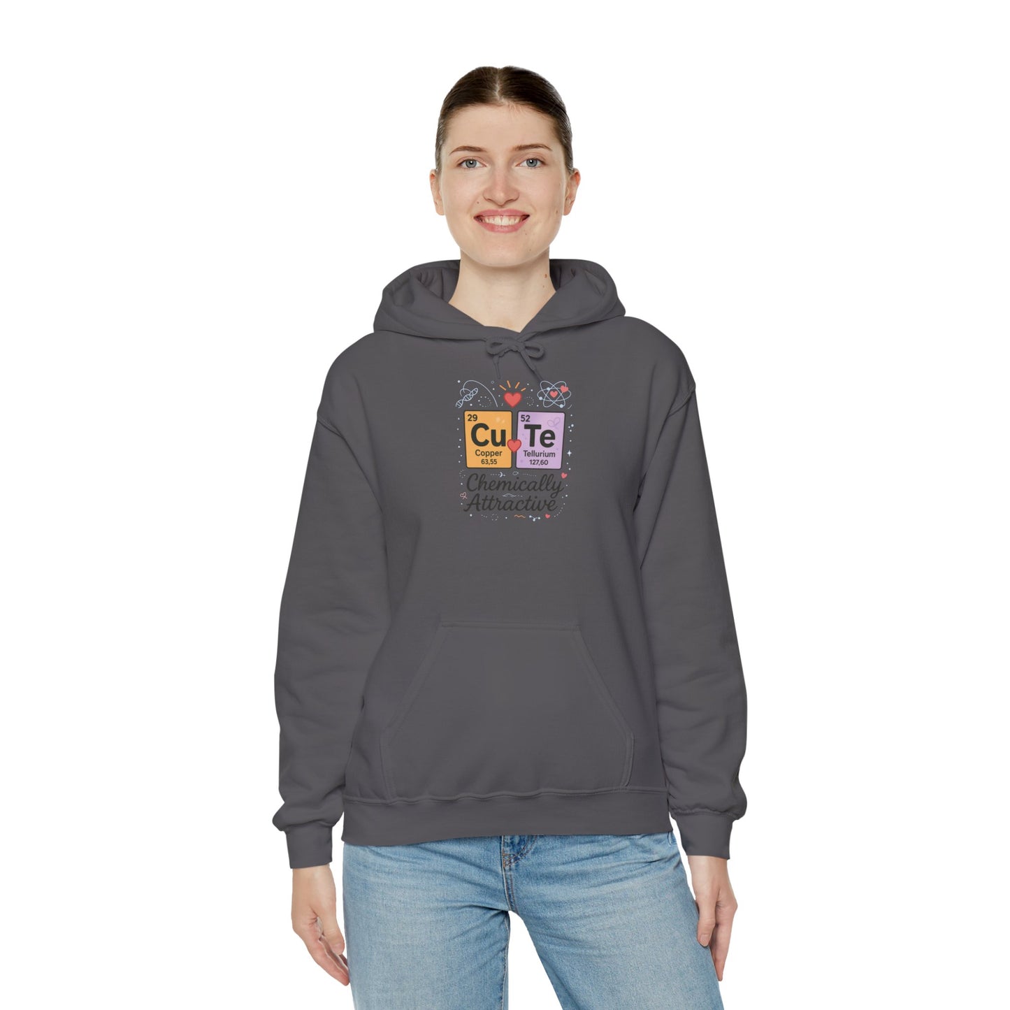 Cute Chemistry Hoodie for Women, CuTe Periodic Table Sweatshirt, Chemically Attractive Science Gift for Her, Great for Birthdays & Holidays
