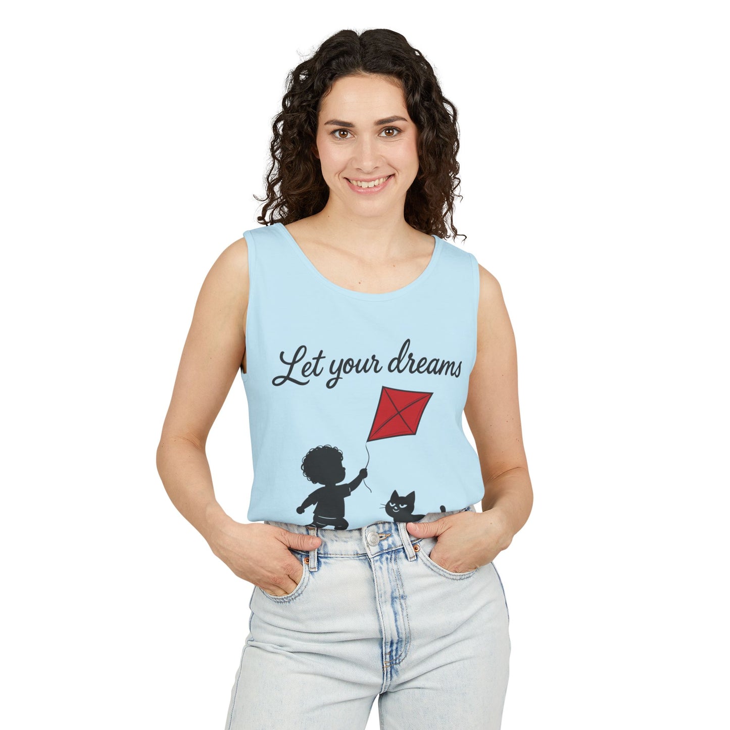 Dream-Catching Tank Top - Lightweight, Womens, Inspirational Graphic Tee, Summer Wear, Perfect Gift for Kids & Families