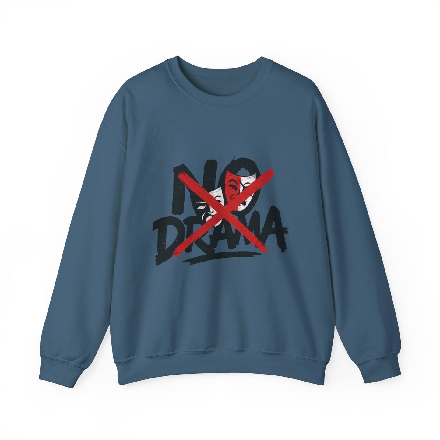 No Drama Crewneck Womens Sweatshirt, Cozy Sweatshirt, Relaxed Fit Pullover, Casual Gift for Friends, Everyday Comfort Apparel
