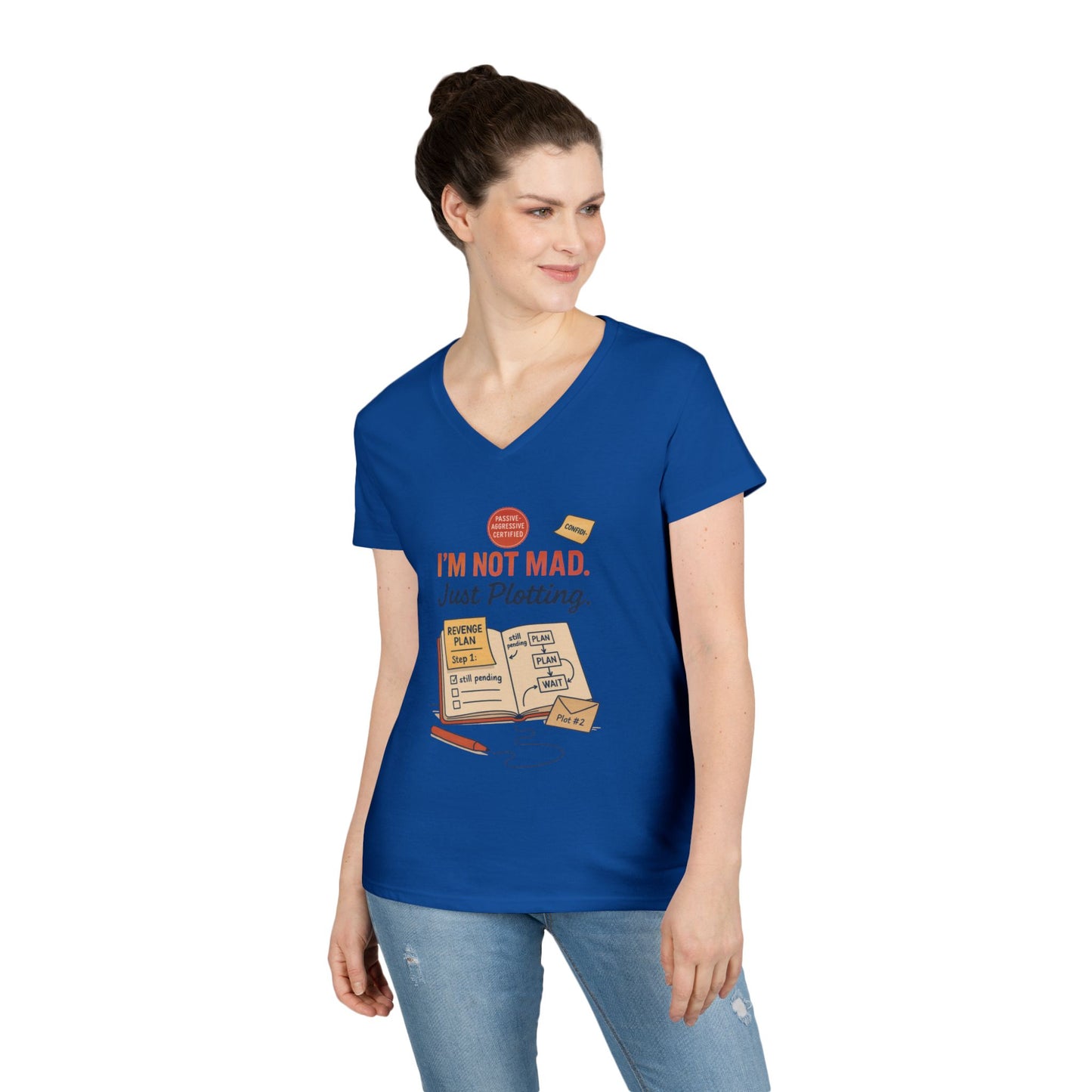 Sarcastic Womens T-Shirt, I'm Not Mad Just Plotting, Funny Passive Aggressive Revenge Tee, Funny Quote Shirt for Women