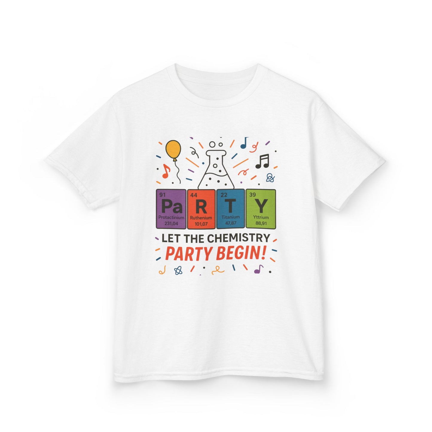 Kids' Chemistry Party T-Shirt, Periodic Table Tee, Funny Science Shirt for Boys & Girls, Science Tee, Unique Educational Apparel